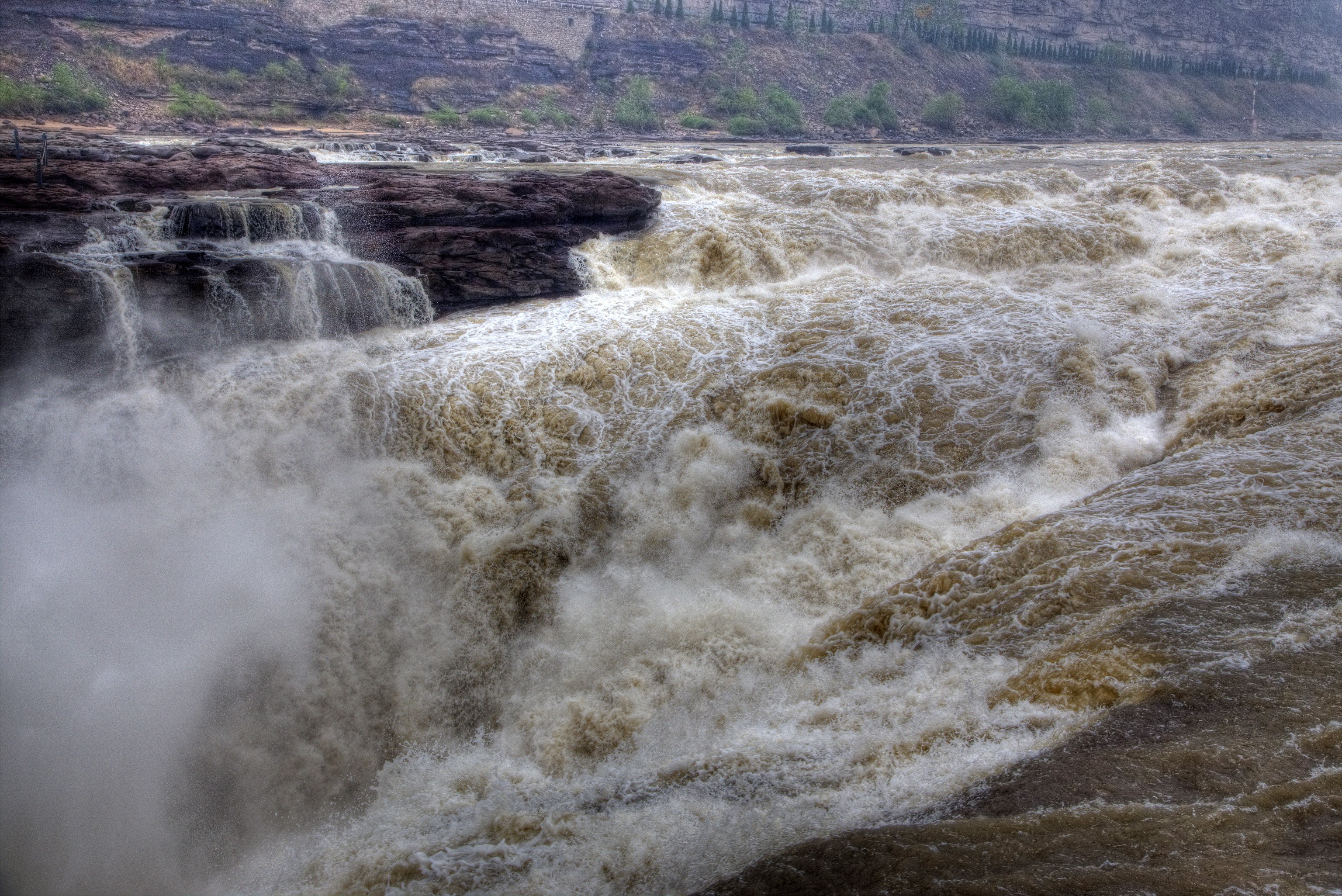 Hukou Waterfalls in China HD Wallpaper