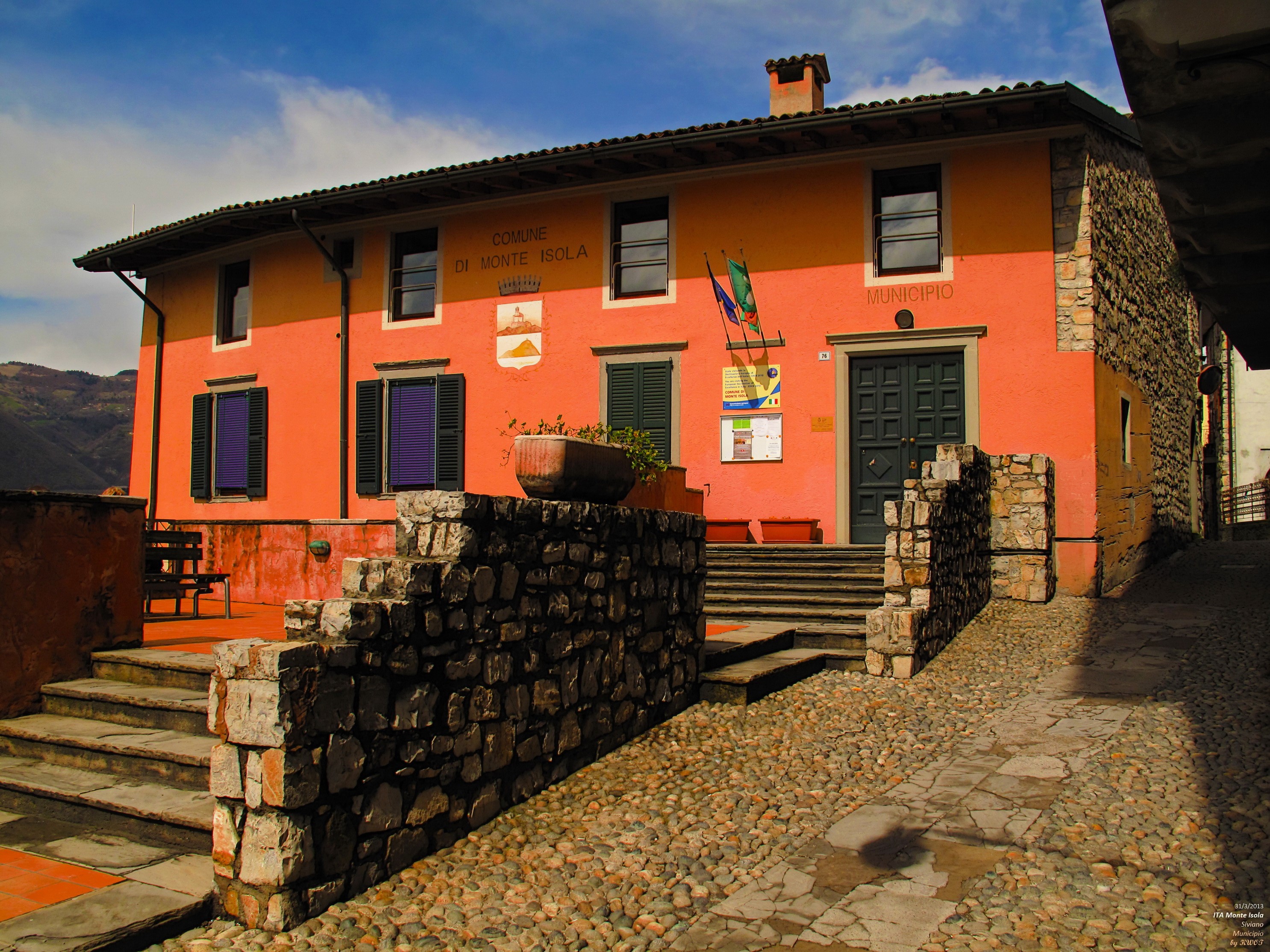 Comune di Monte Isola Municipality Building in Siviano, Italy HD Wallpaper