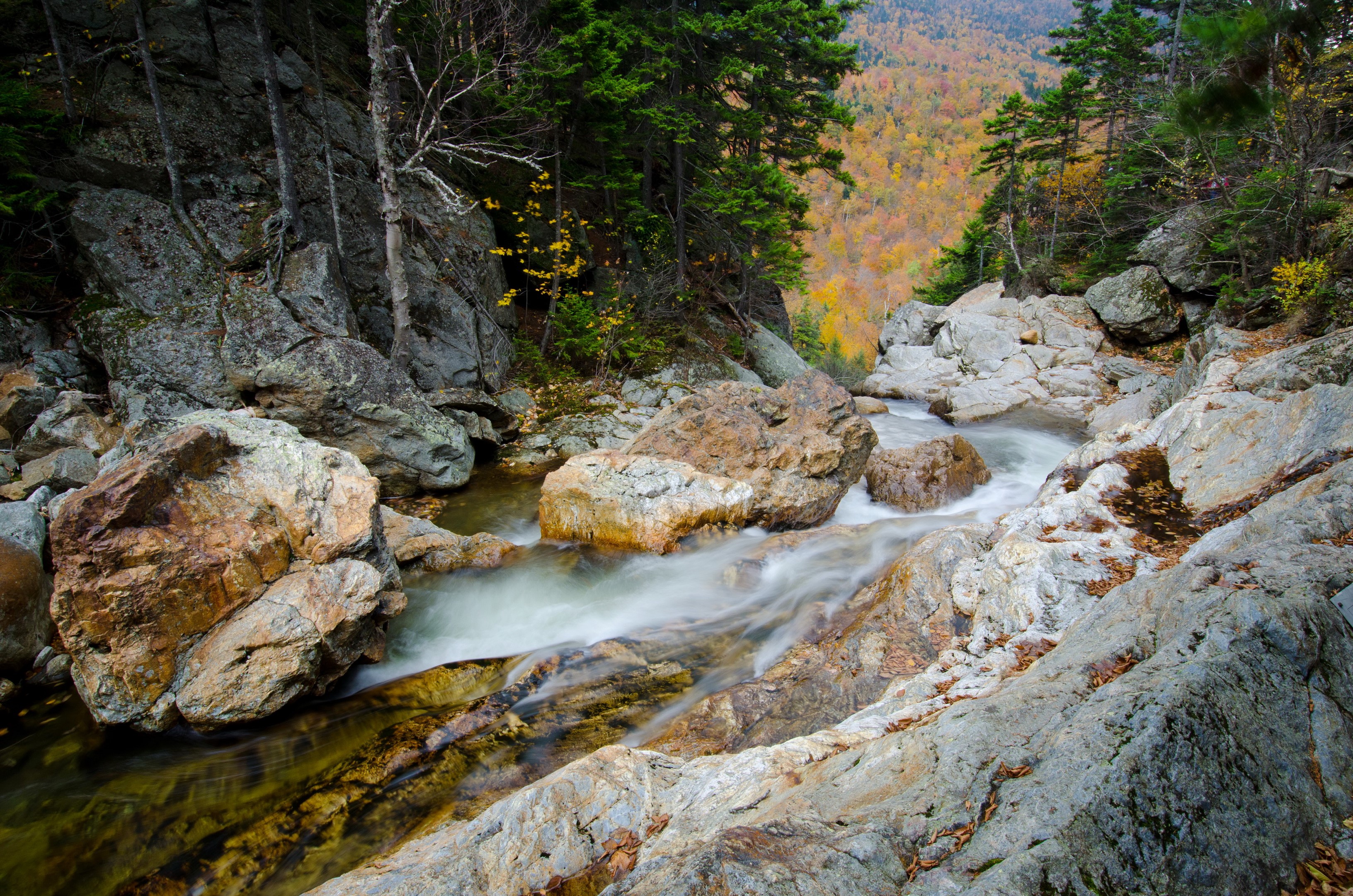 Glen Ellis Falls, New Hampshire, USA HD Wallpaper