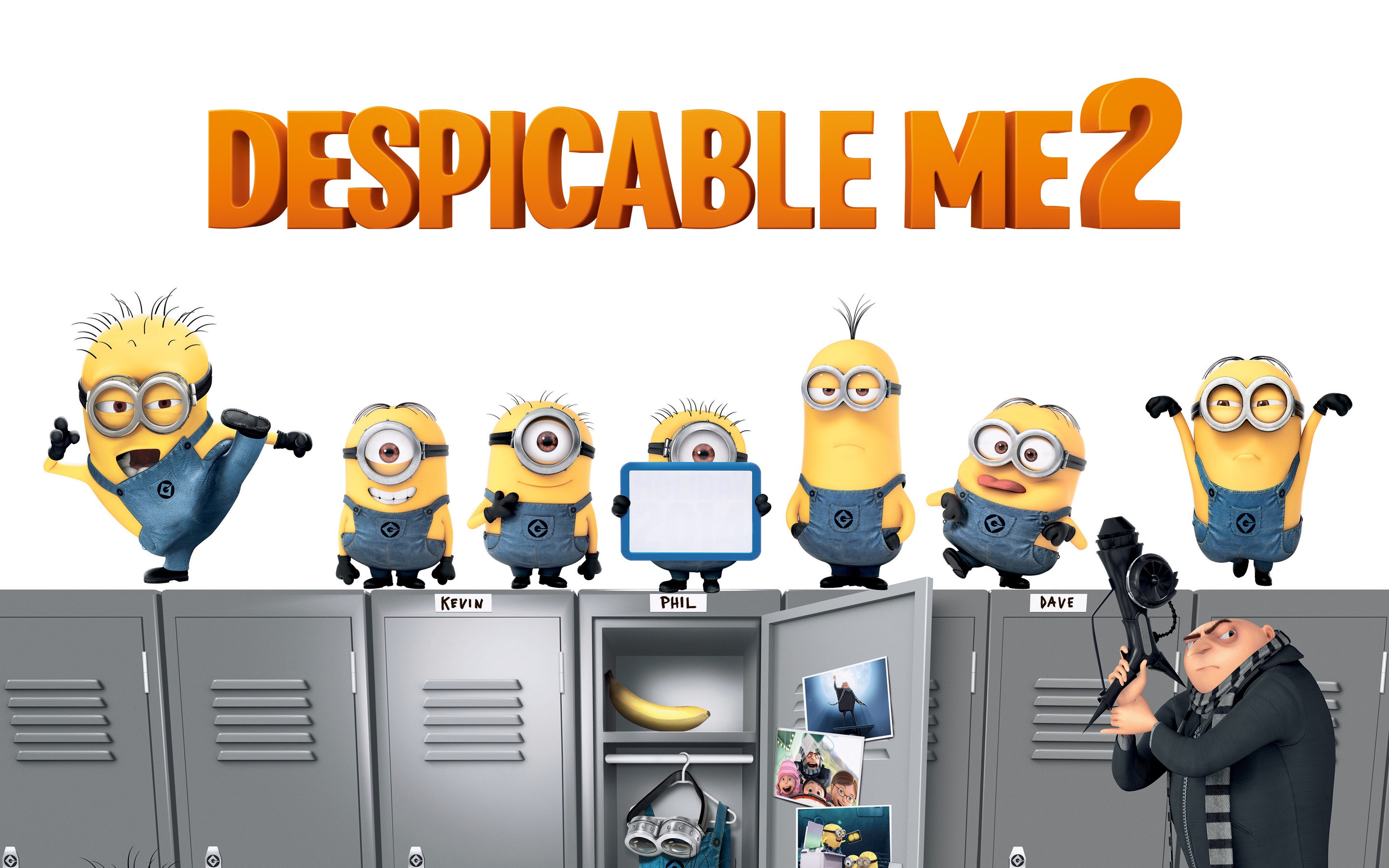 Despicable Me 2 Minions and Gru HD Wallpaper