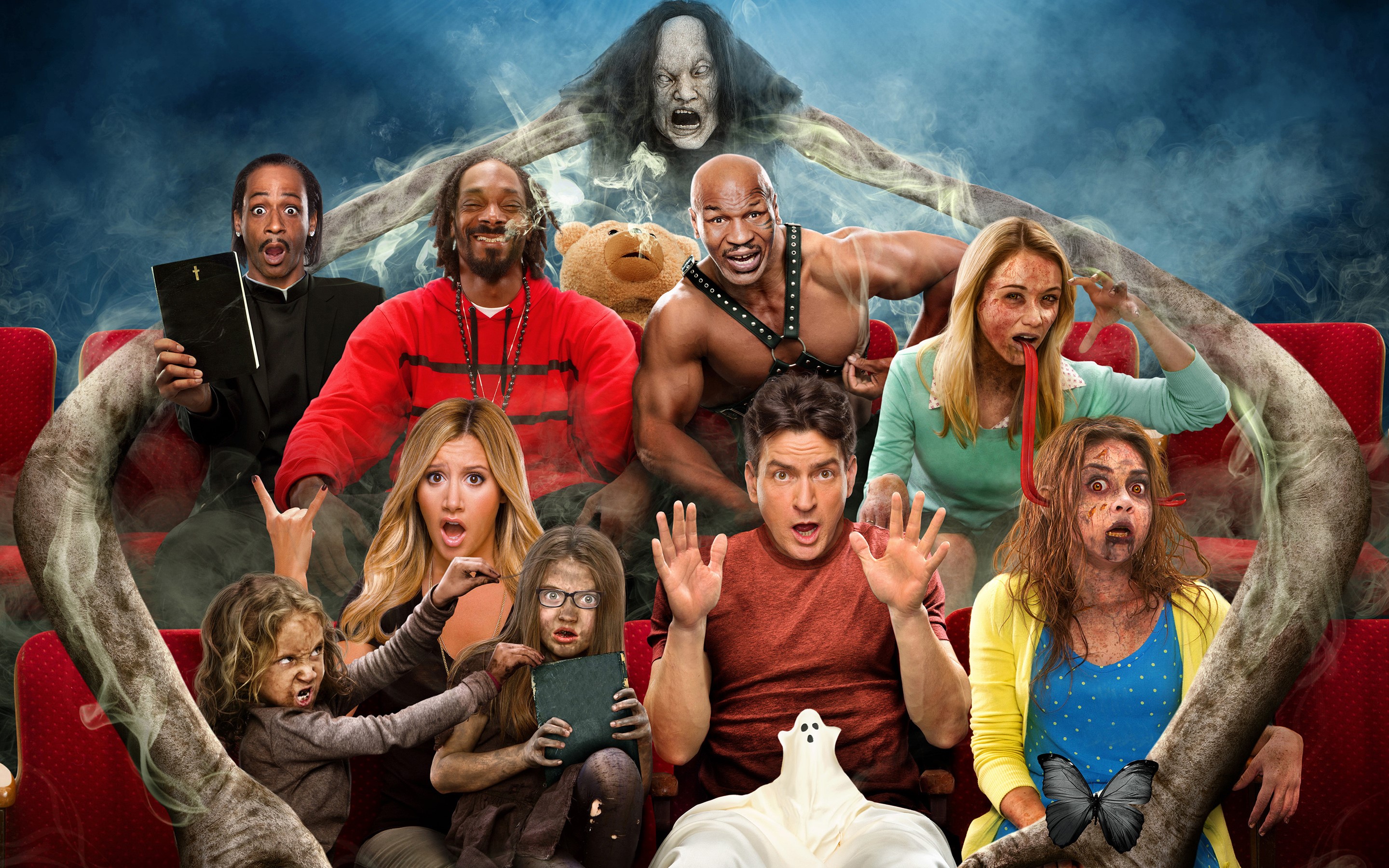 Scary Movie 5 Cast with Horror Elements HD Wallpaper