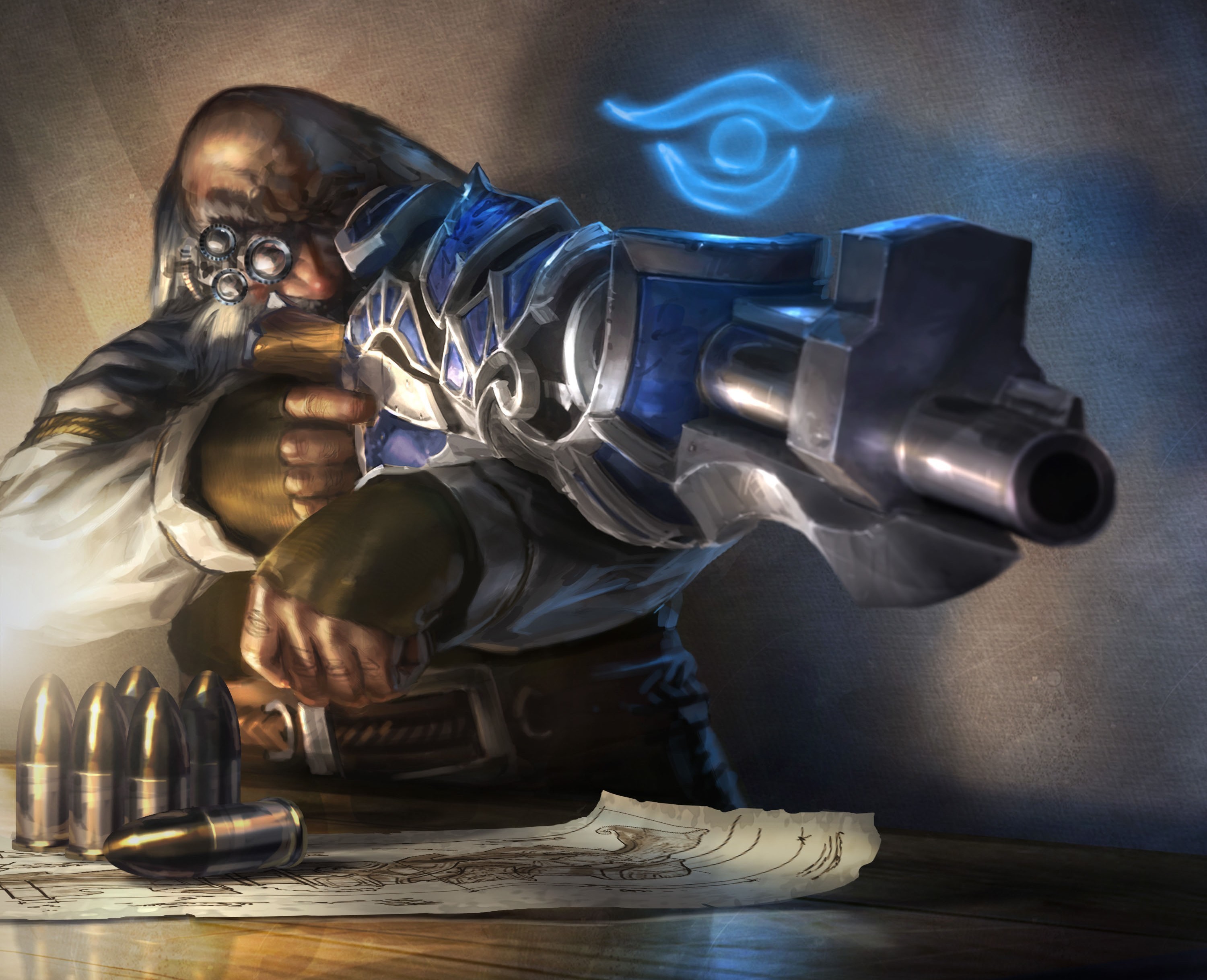 Dwarf from World of Warcraft aiming a rifle HD Wallpaper