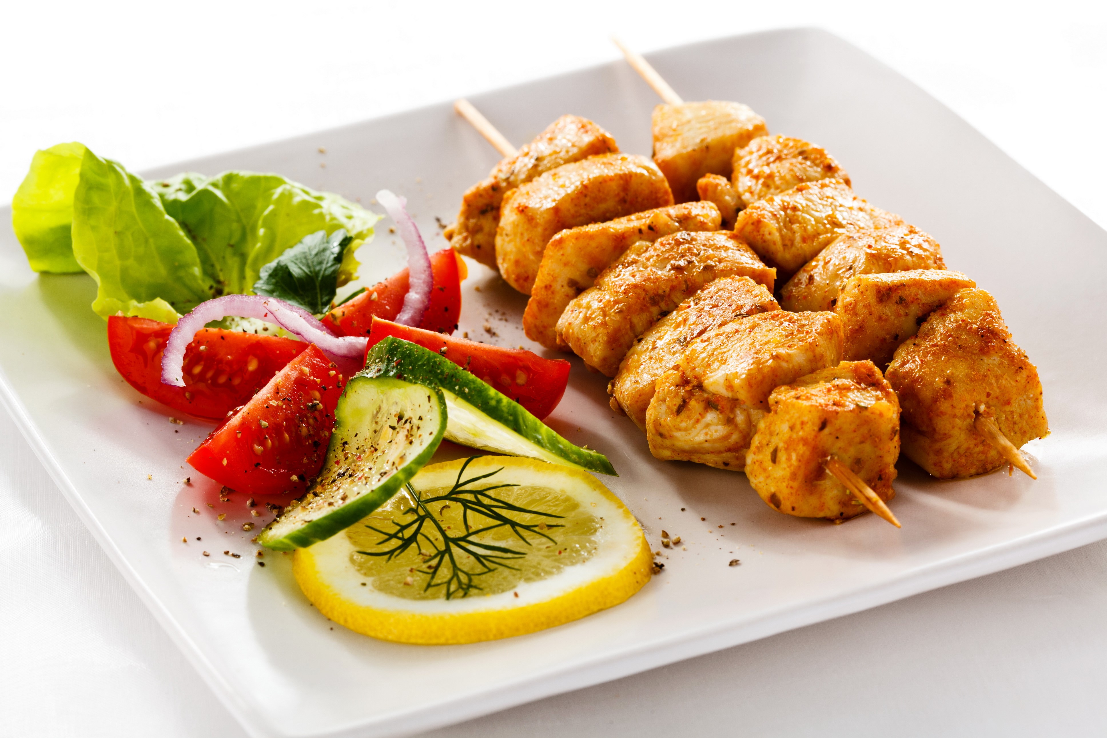 4K Meat products Shashlik HD Wallpaper