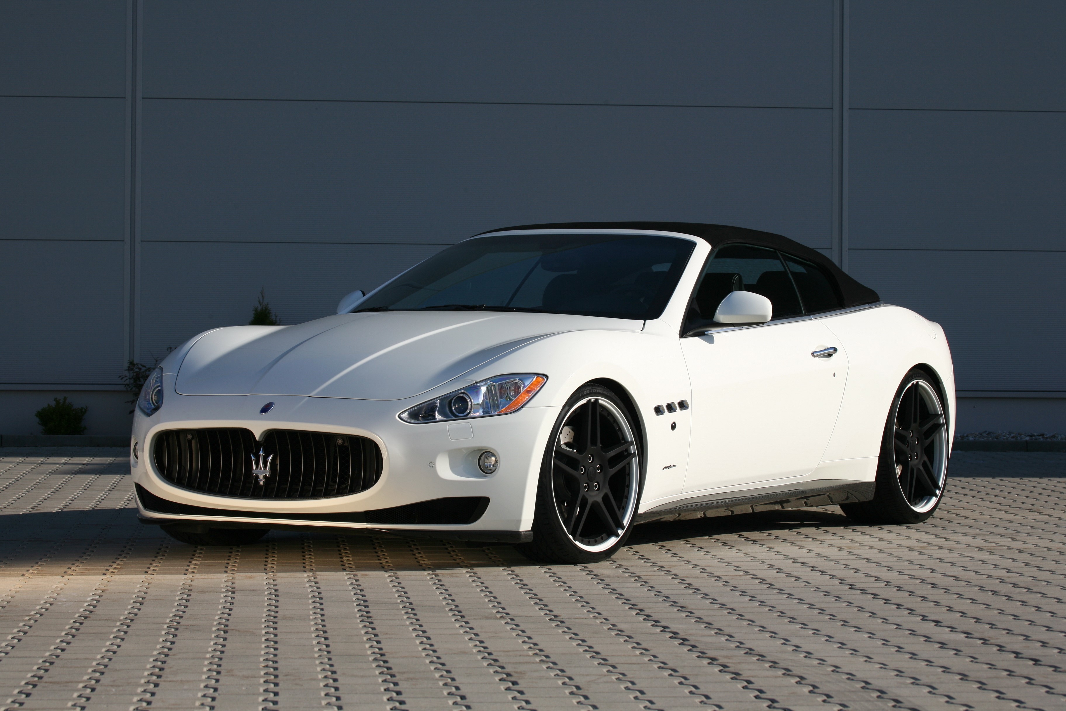 White 2011 Maserati GranCabrio Convertible HD Wallpaper