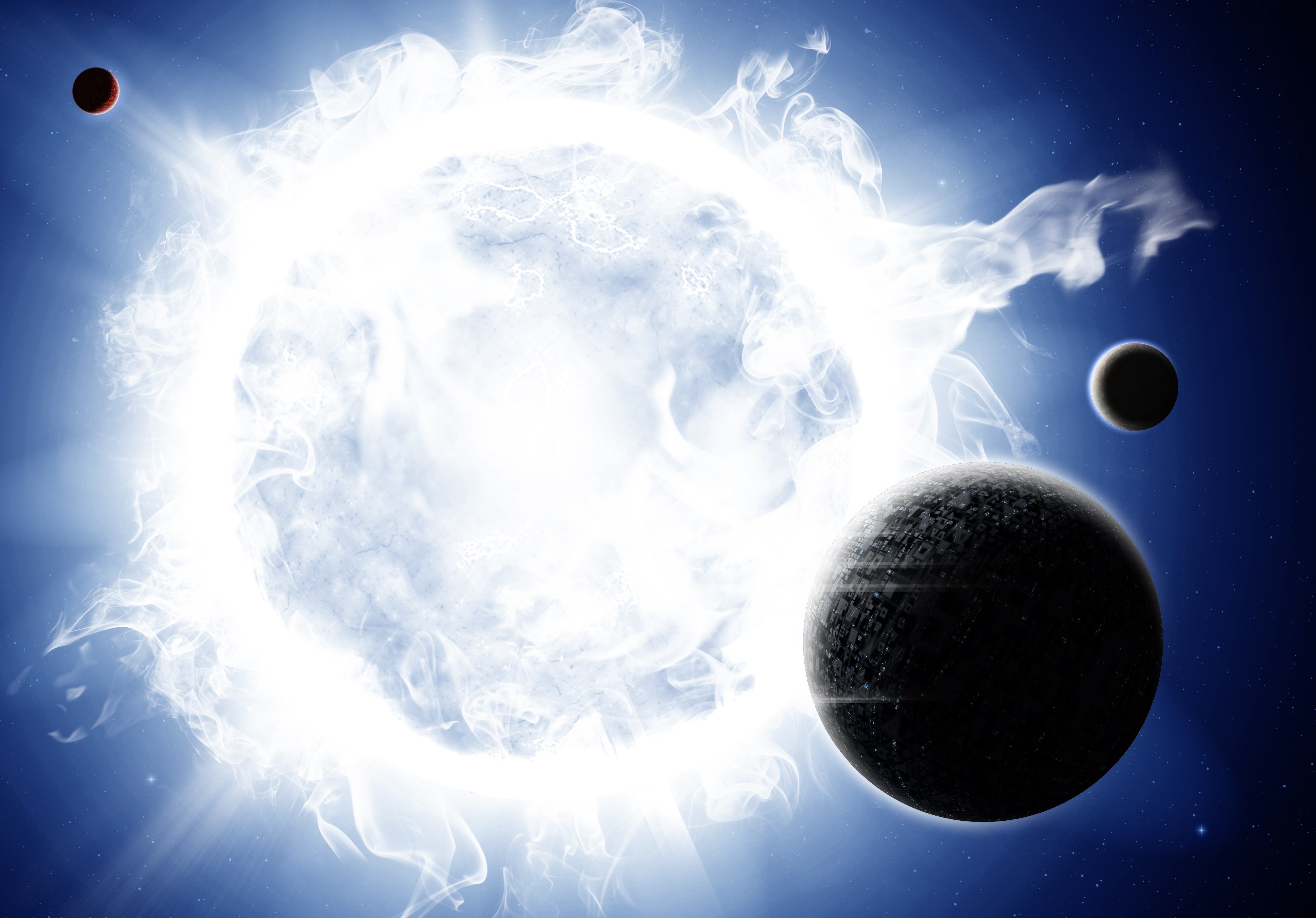4K Planets and Stars HD Wallpaper