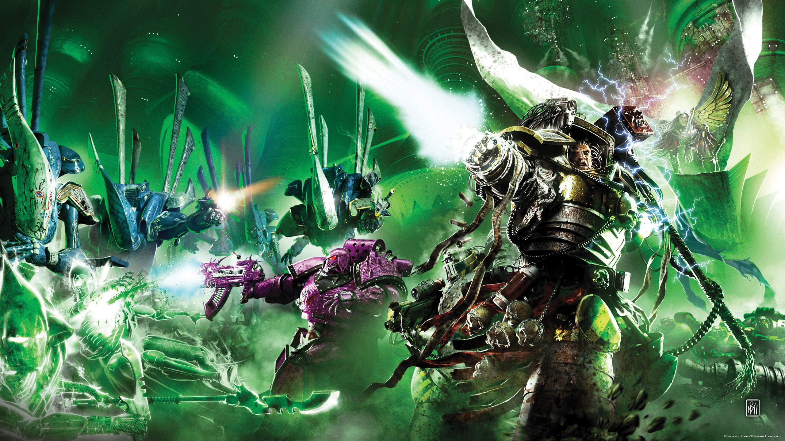 Warhammer 40,000 Warriors in Battle HD Wallpaper