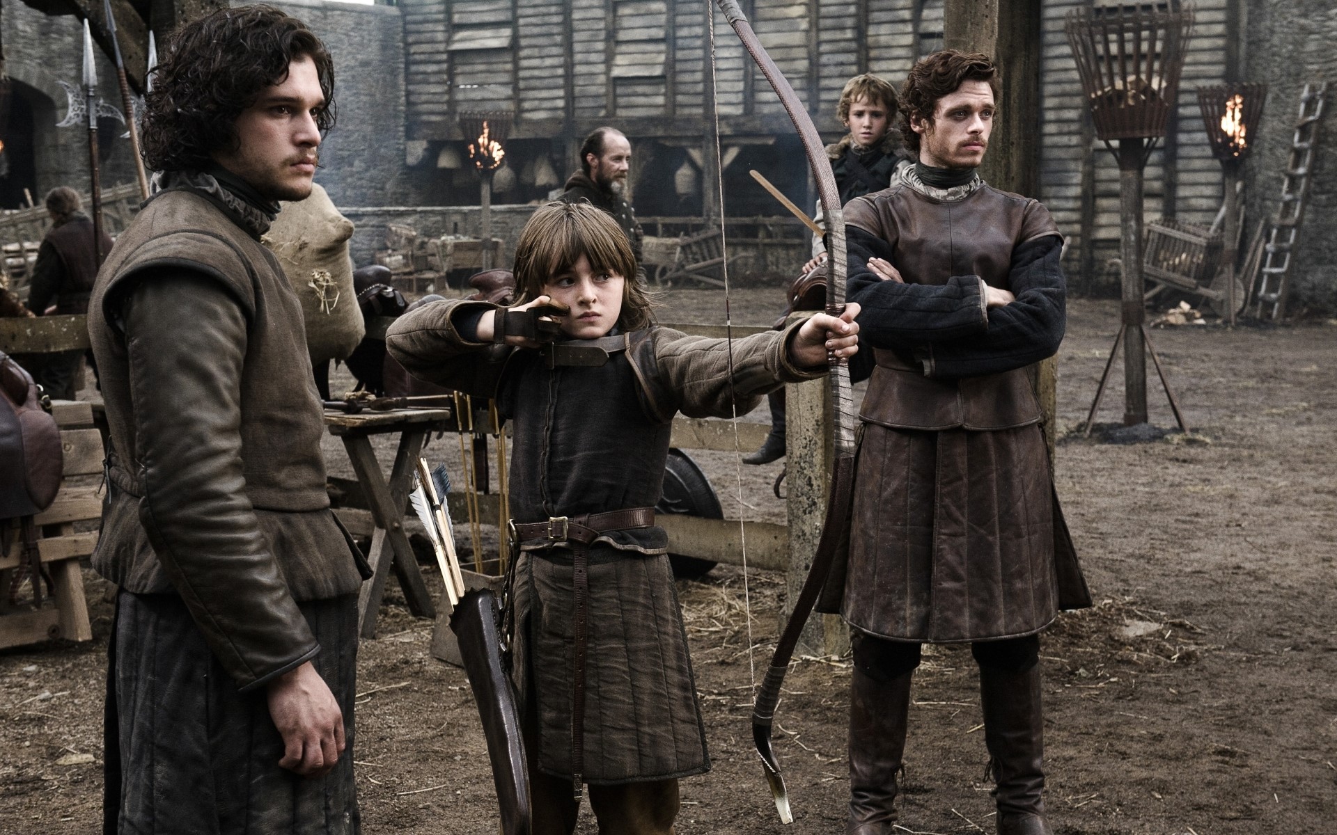 Game of Thrones: Jon Snow, Robb Stark, and Bran Stark HD Wallpaper