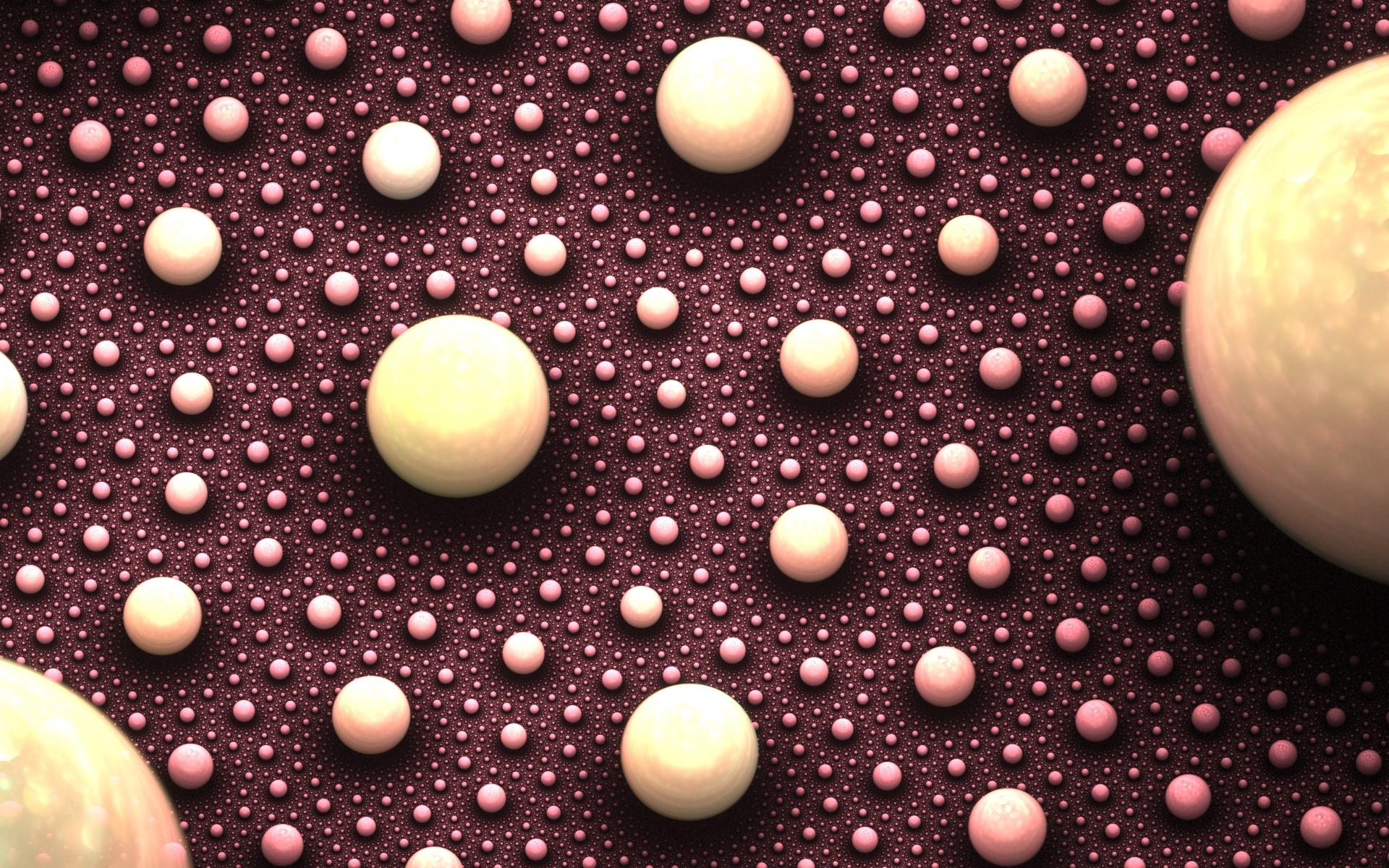 Fractal pattern with spheres HD Wallpaper