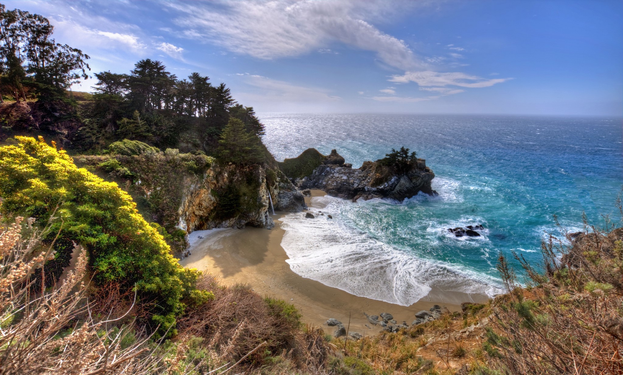 McWay Falls in Julia Pfeiffer Burns State Park, California HD Wallpaper