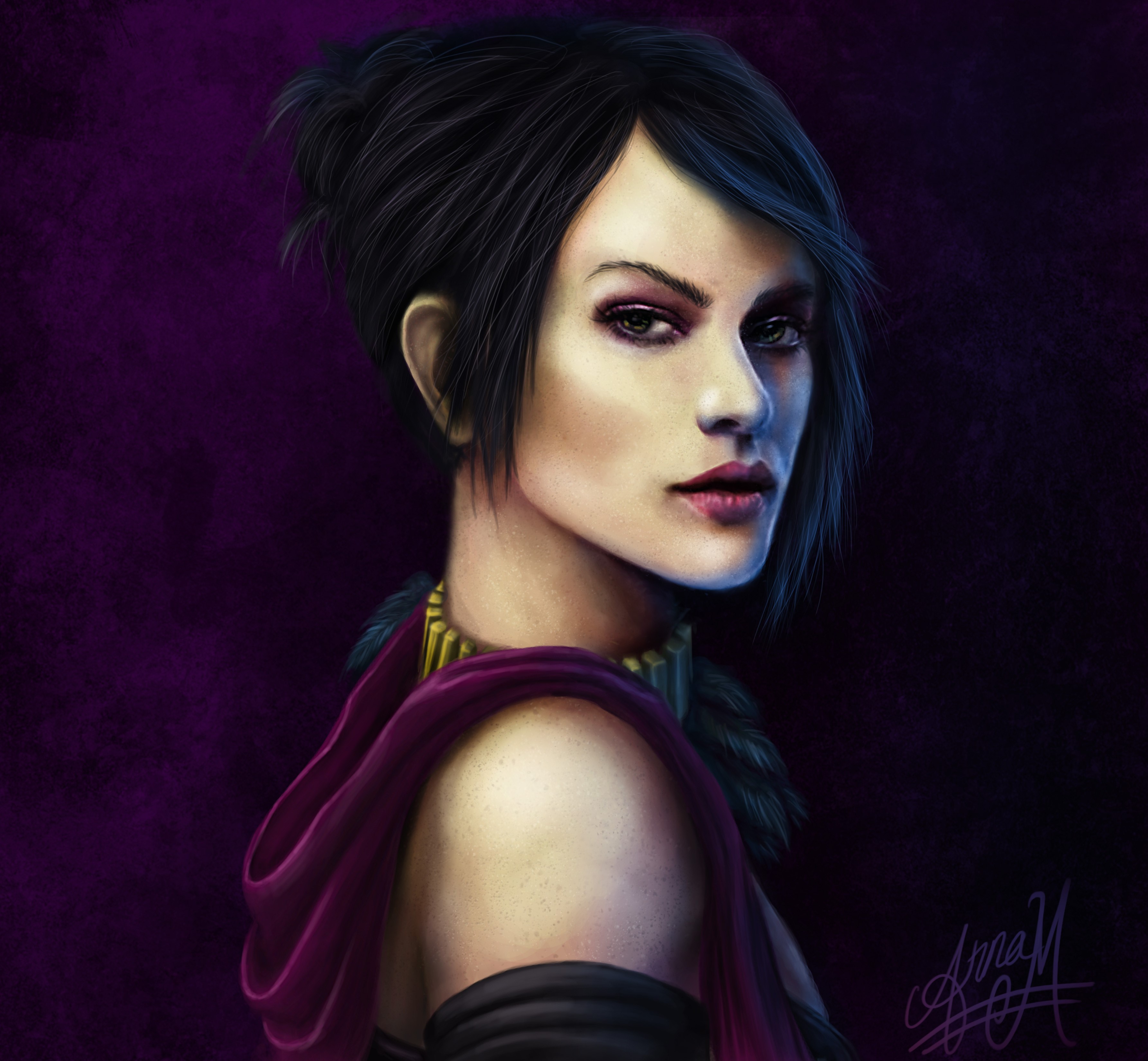 Brunette woman from Dragon Age HD Wallpaper