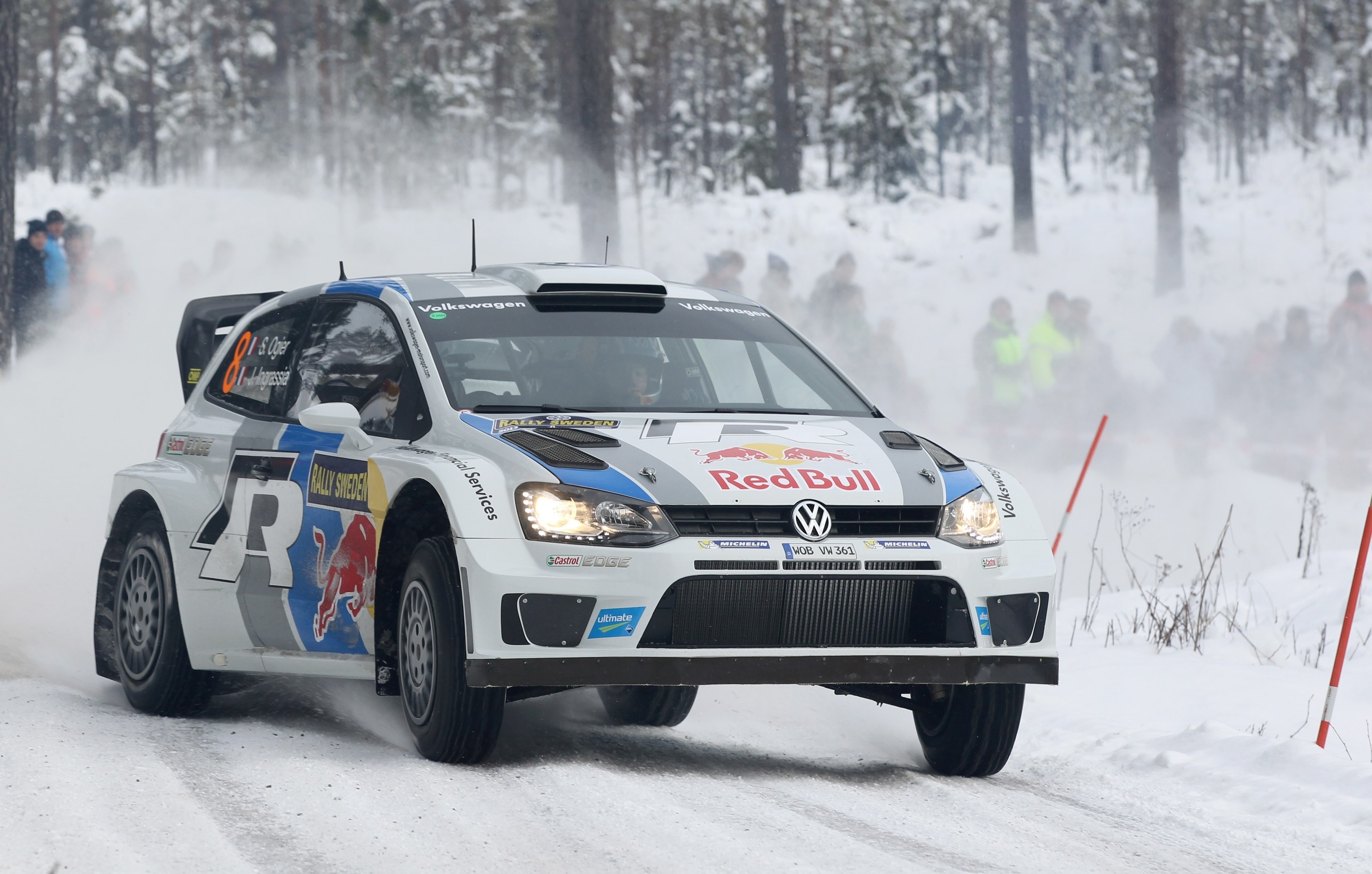 Volkswagen Polo R WRC Rally Car in Snow HD Wallpaper