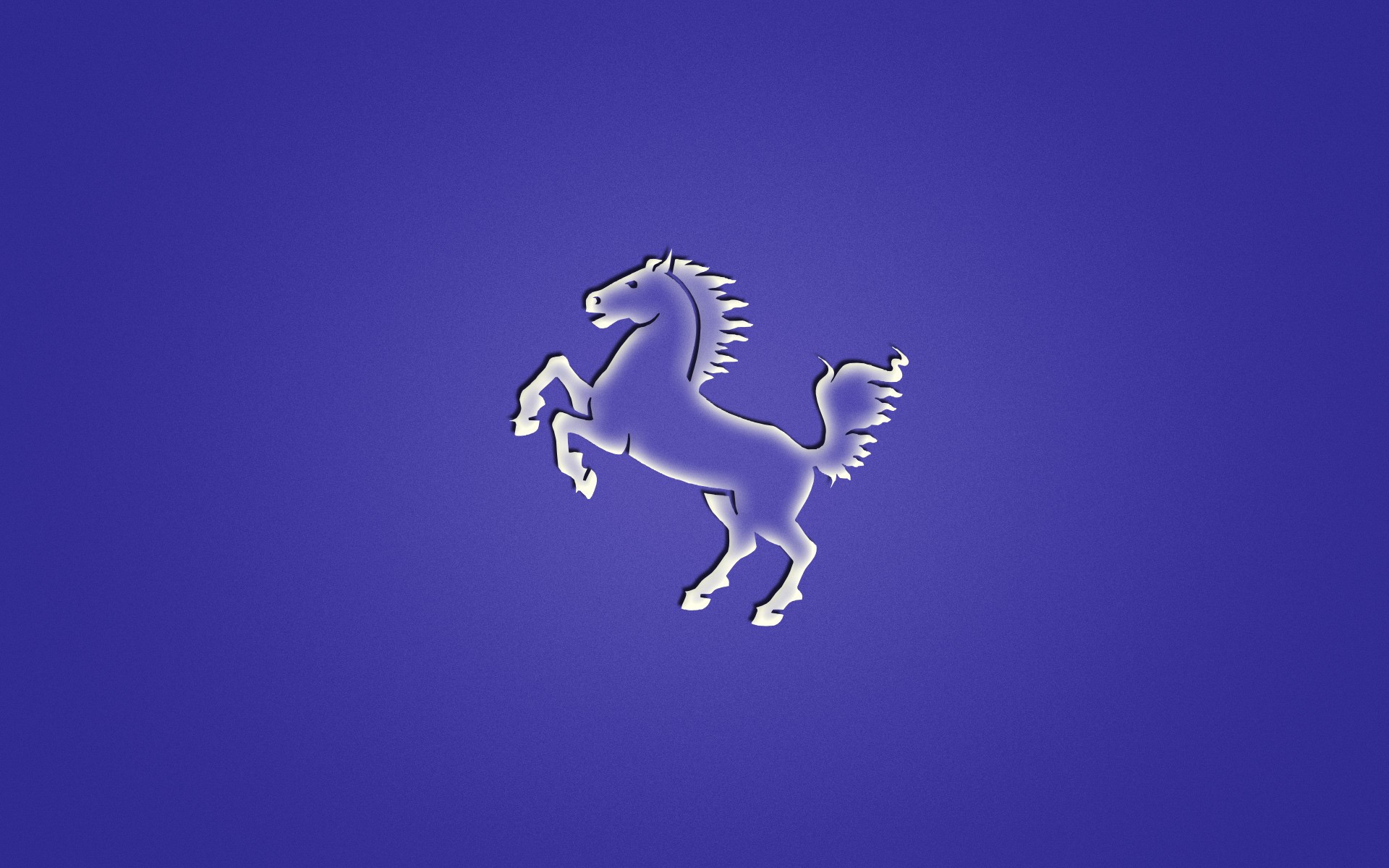 White horse rearing on a violet background HD Wallpaper