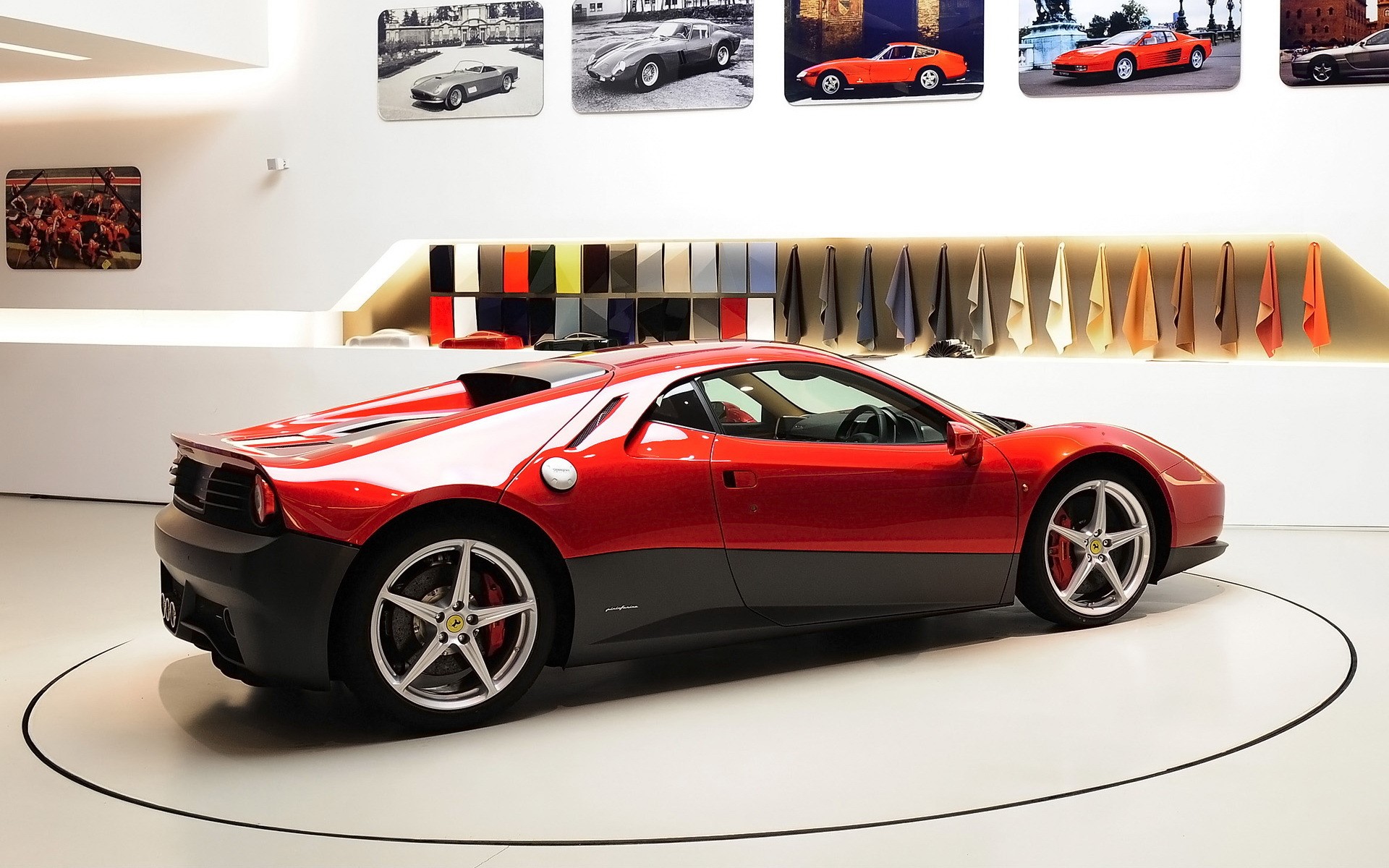 Ferrari SP12 EC in a showroom HD Wallpaper