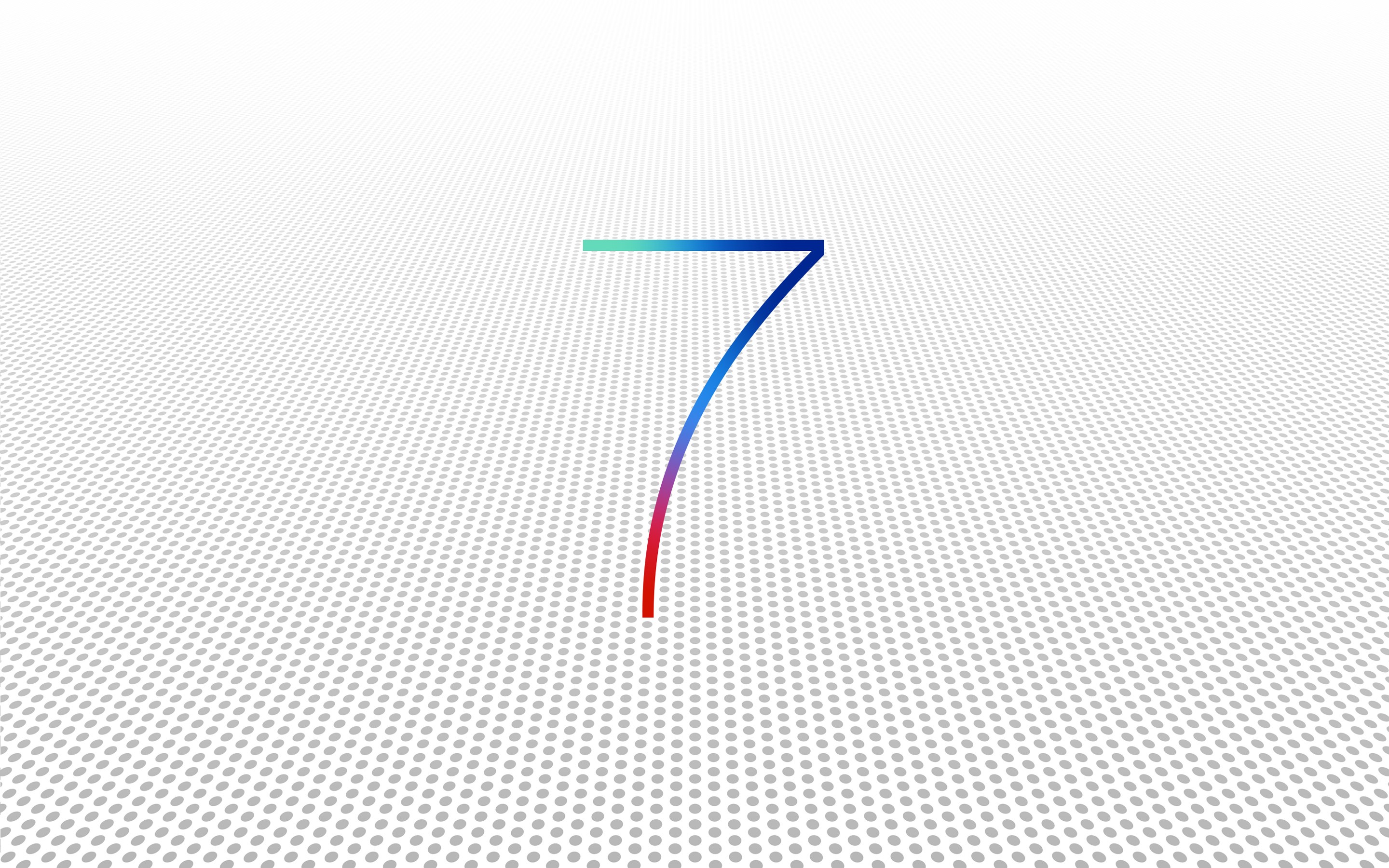 The number 7 with a gradient line on a dotted background HD Wallpaper