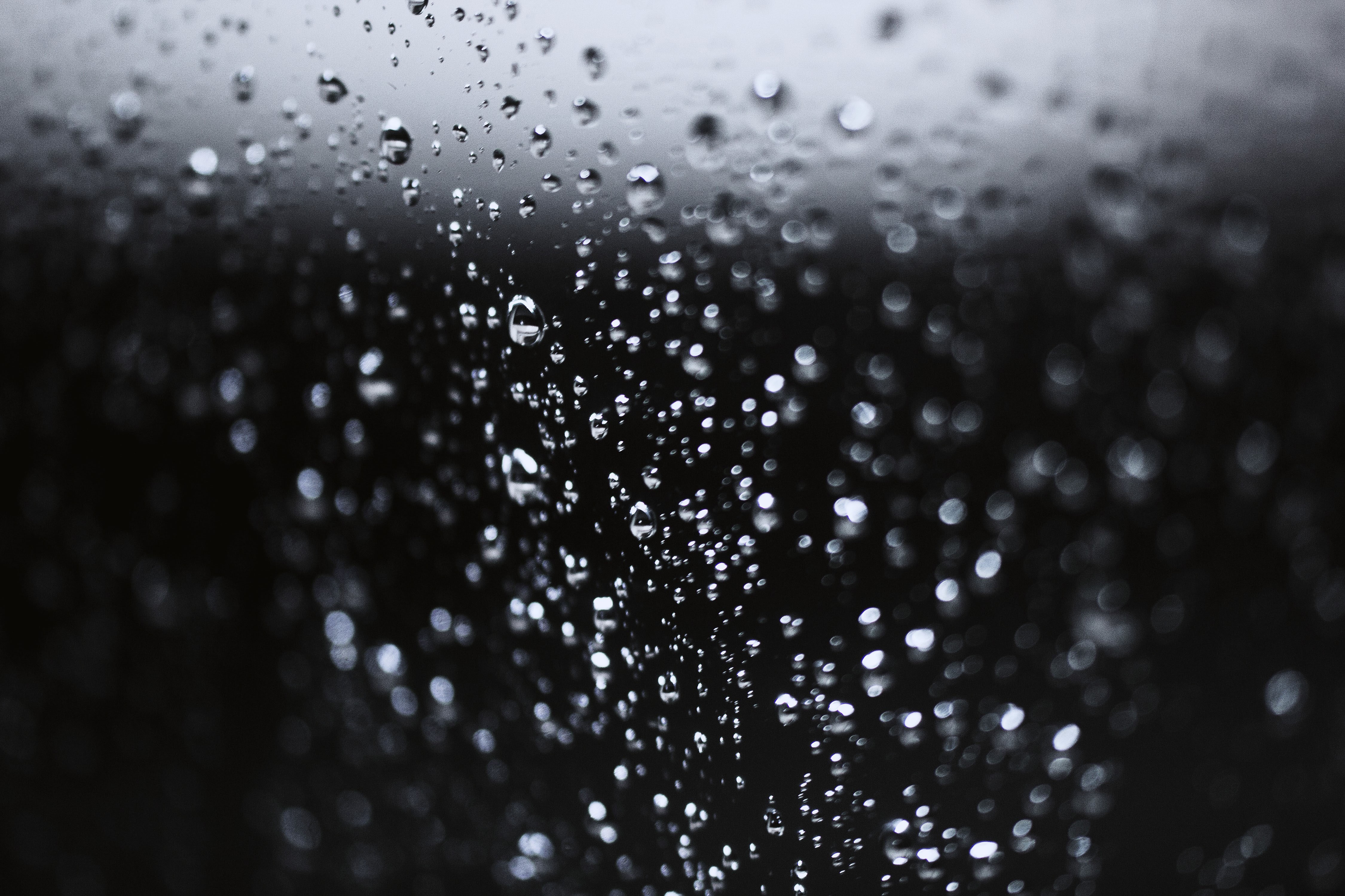 Drops on Glass HD Wallpaper