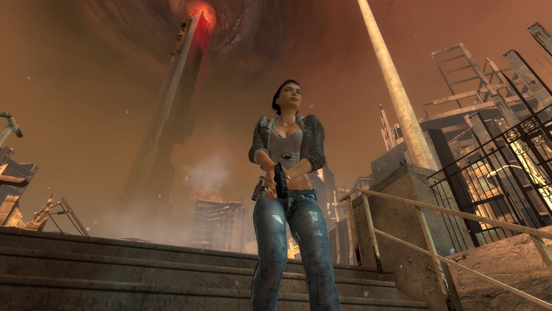 City 17 Alyx Vance Half Life Half Life 2 Episode One Ruins Jeans City 17 Alyx Vance Half Life Half Life 2 Episode One Ruins Jeans