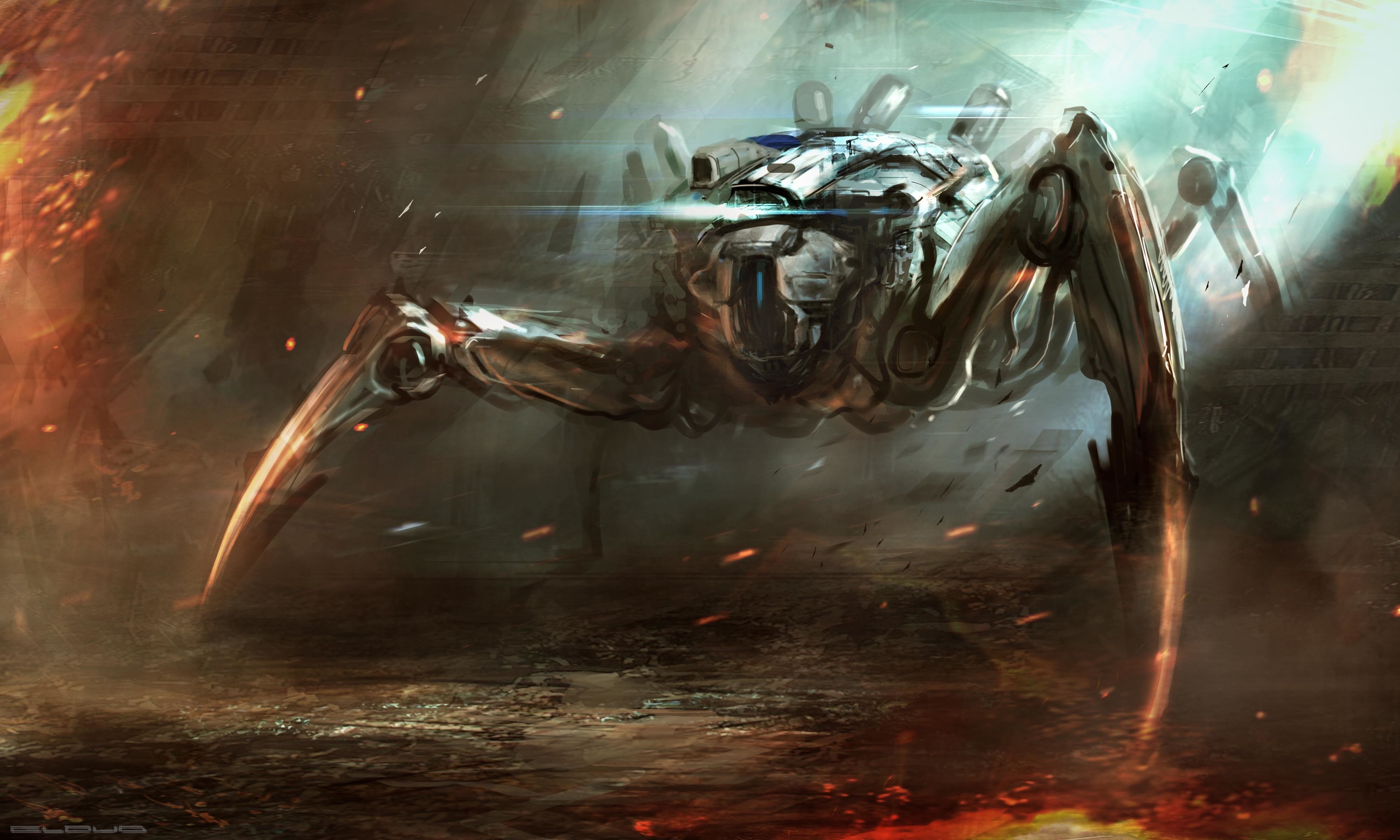 4K Technics Fantasy Robot HD Wallpaper