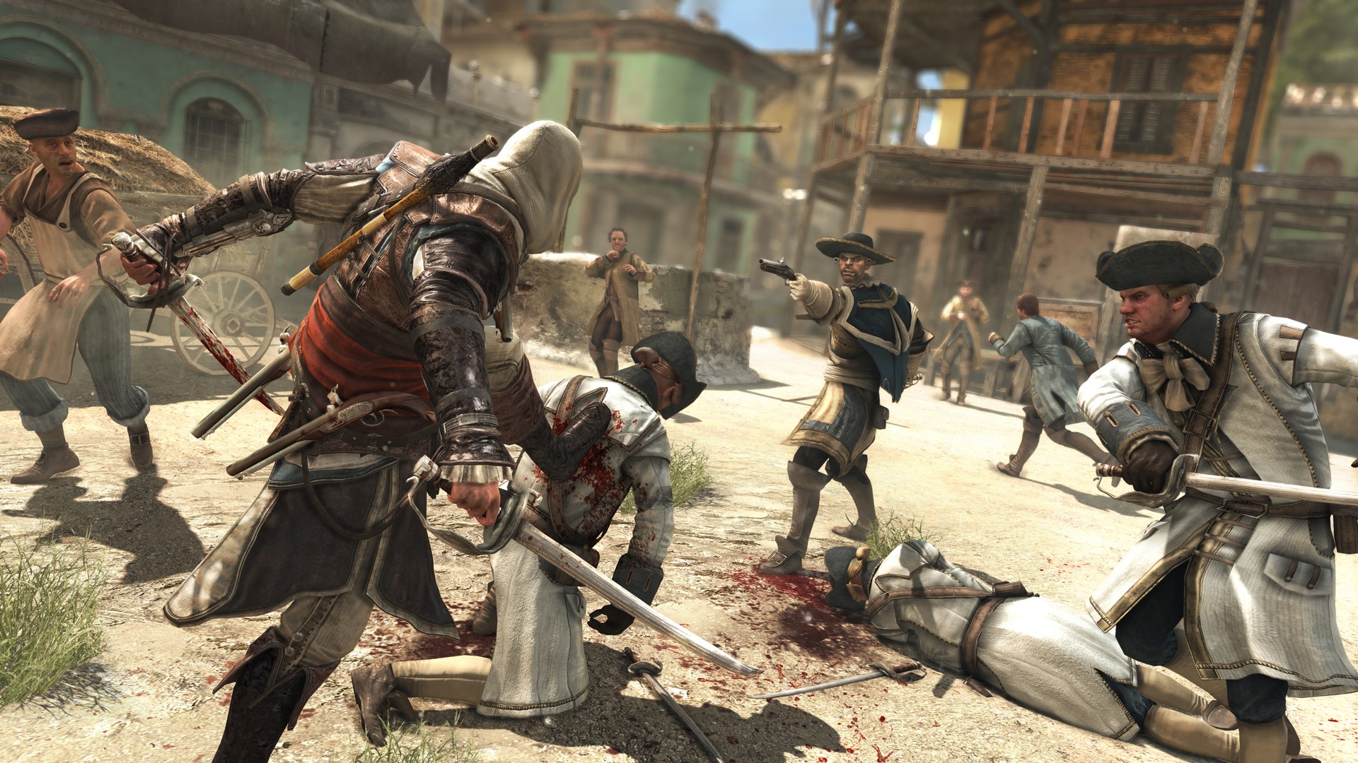 Assassin's Creed 4: Black Flag combat scene HD Wallpaper