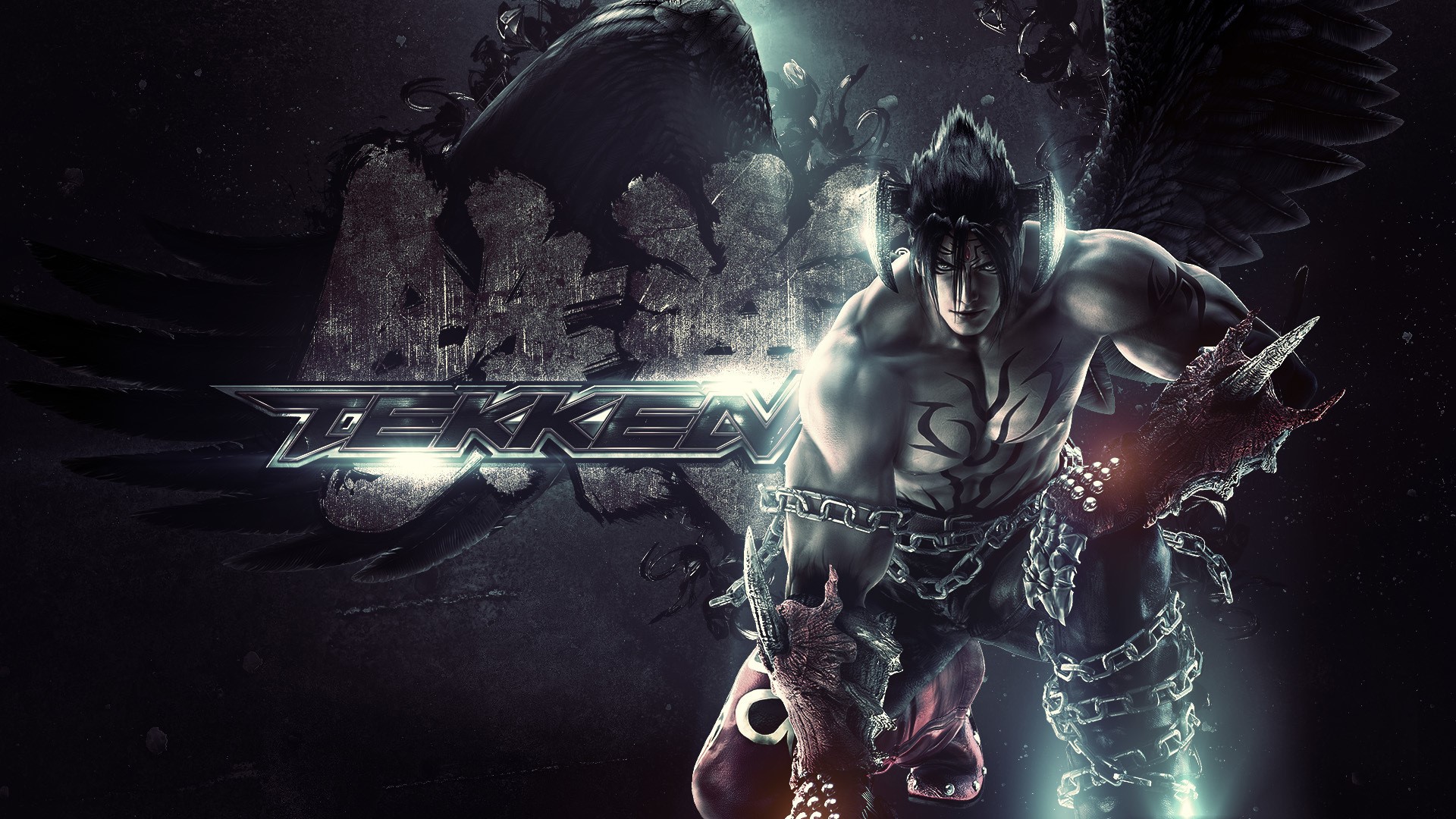 Jin Kazama from Tekken with demonic wings HD Wallpaper