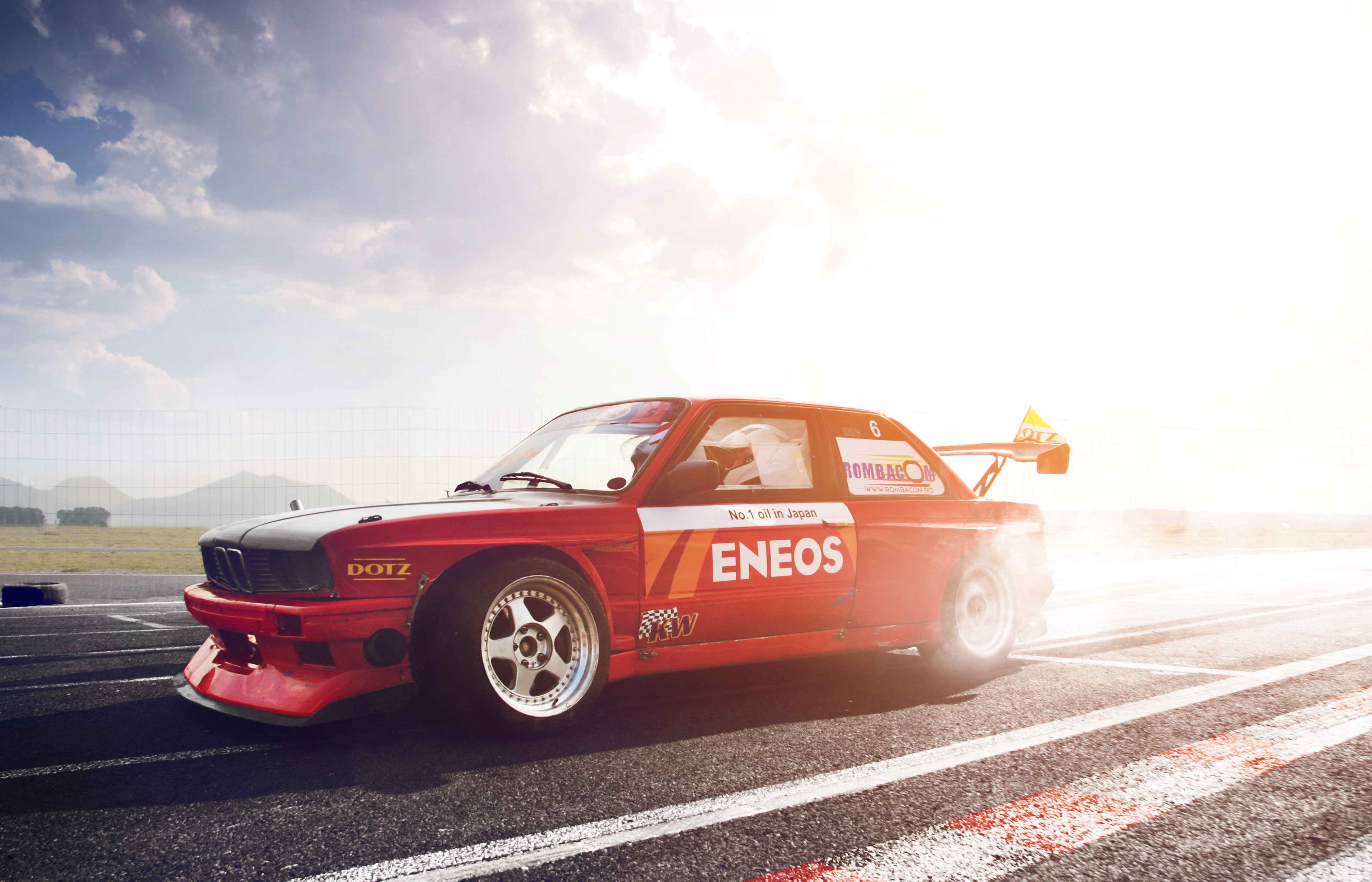 4K Red BMW E30 Drifting HD Wallpaper