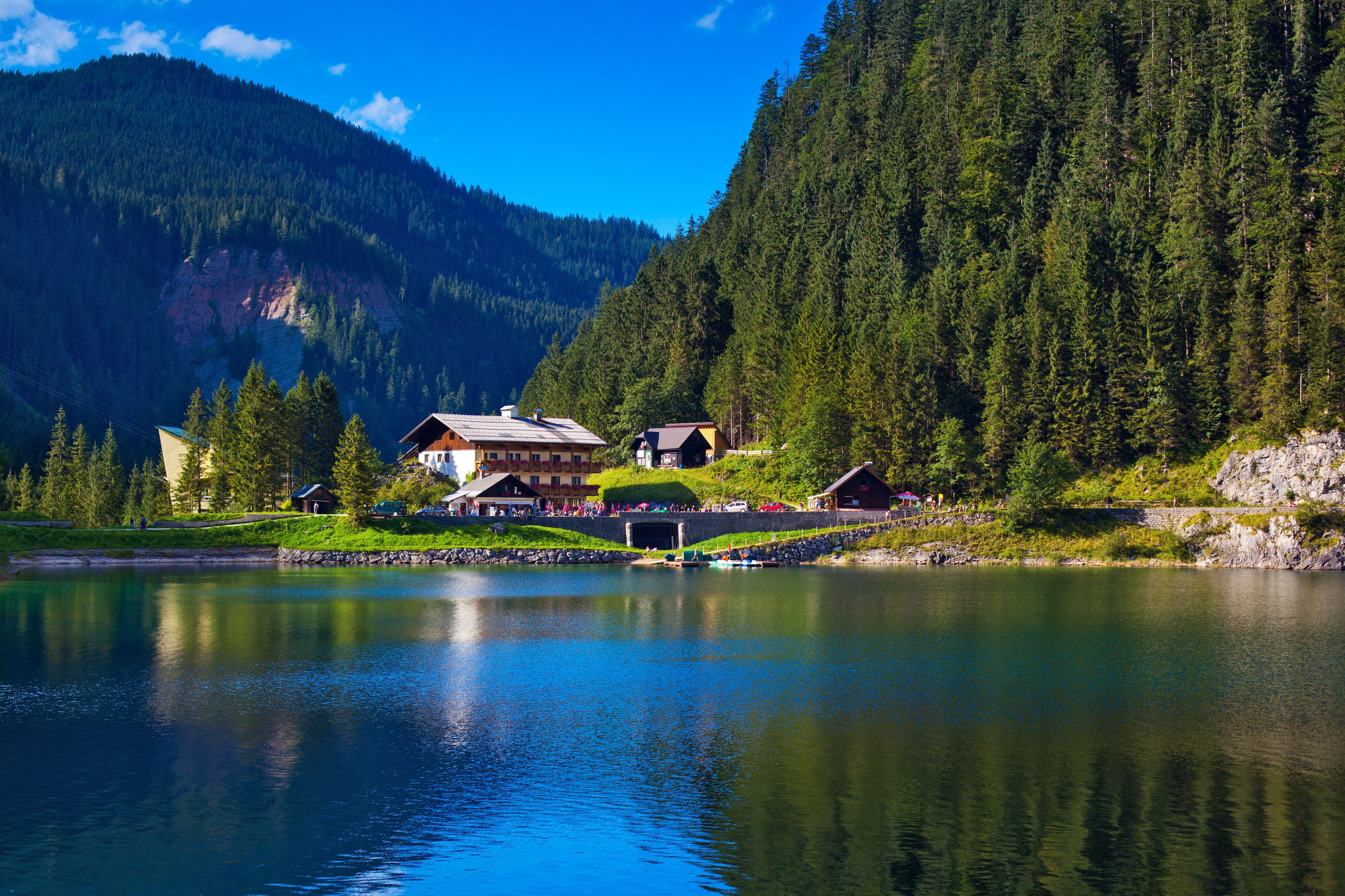 4K Mountains Scenery Lake Alps HD Wallpaper