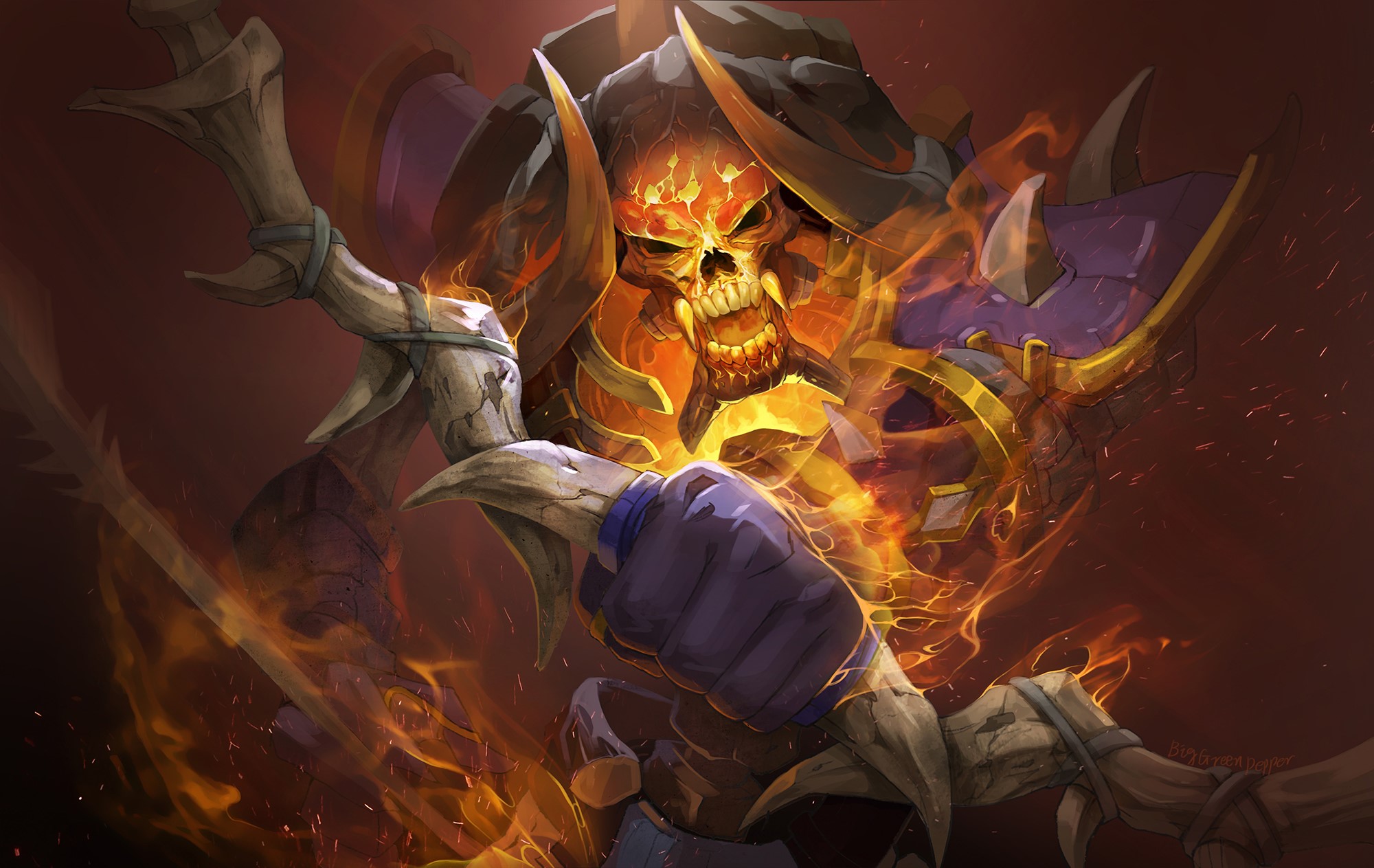 Undead Bone Fletcher from DOTA 2 HD Wallpaper
