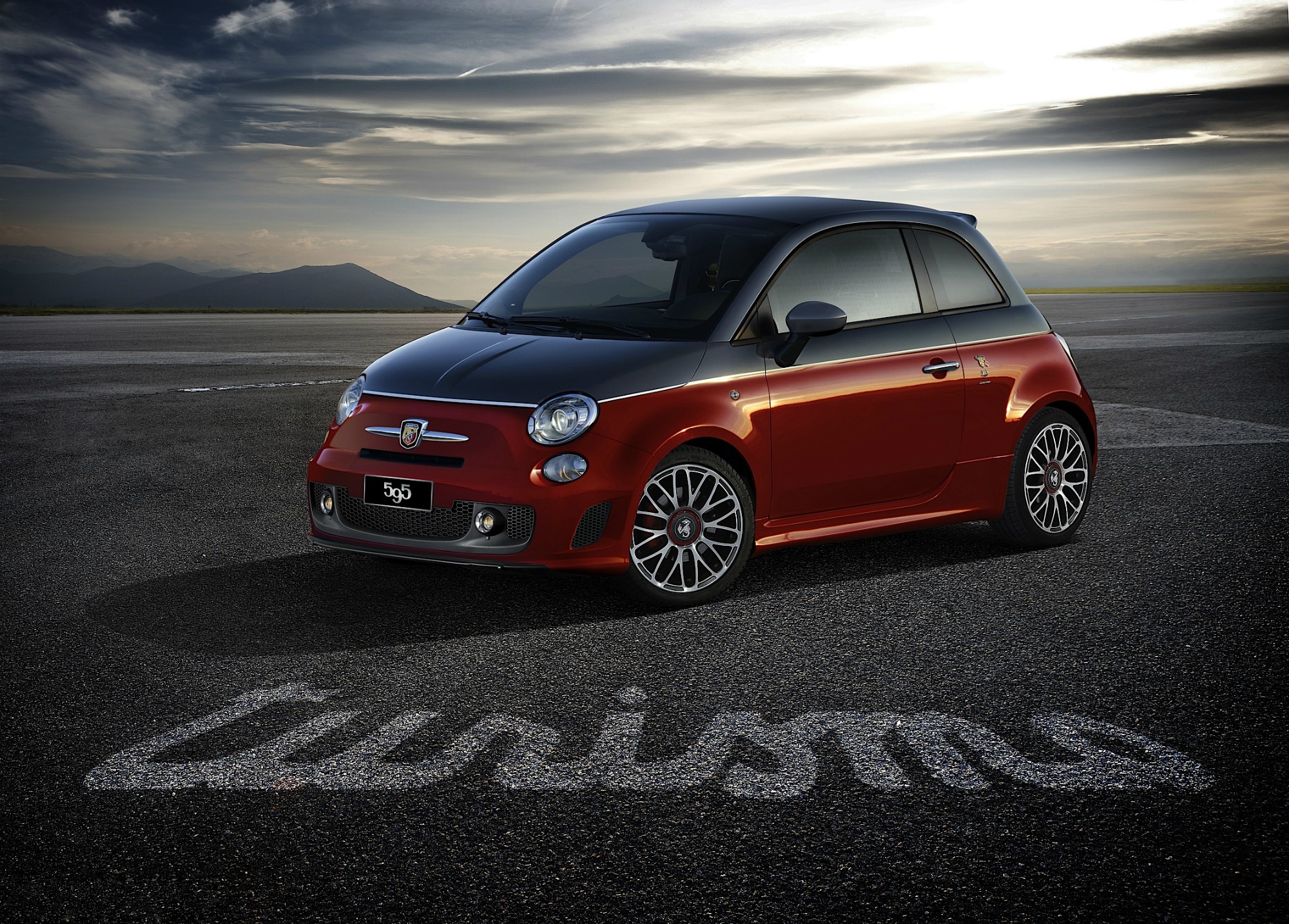 Abarth 595 Turismo on asphalt HD Wallpaper