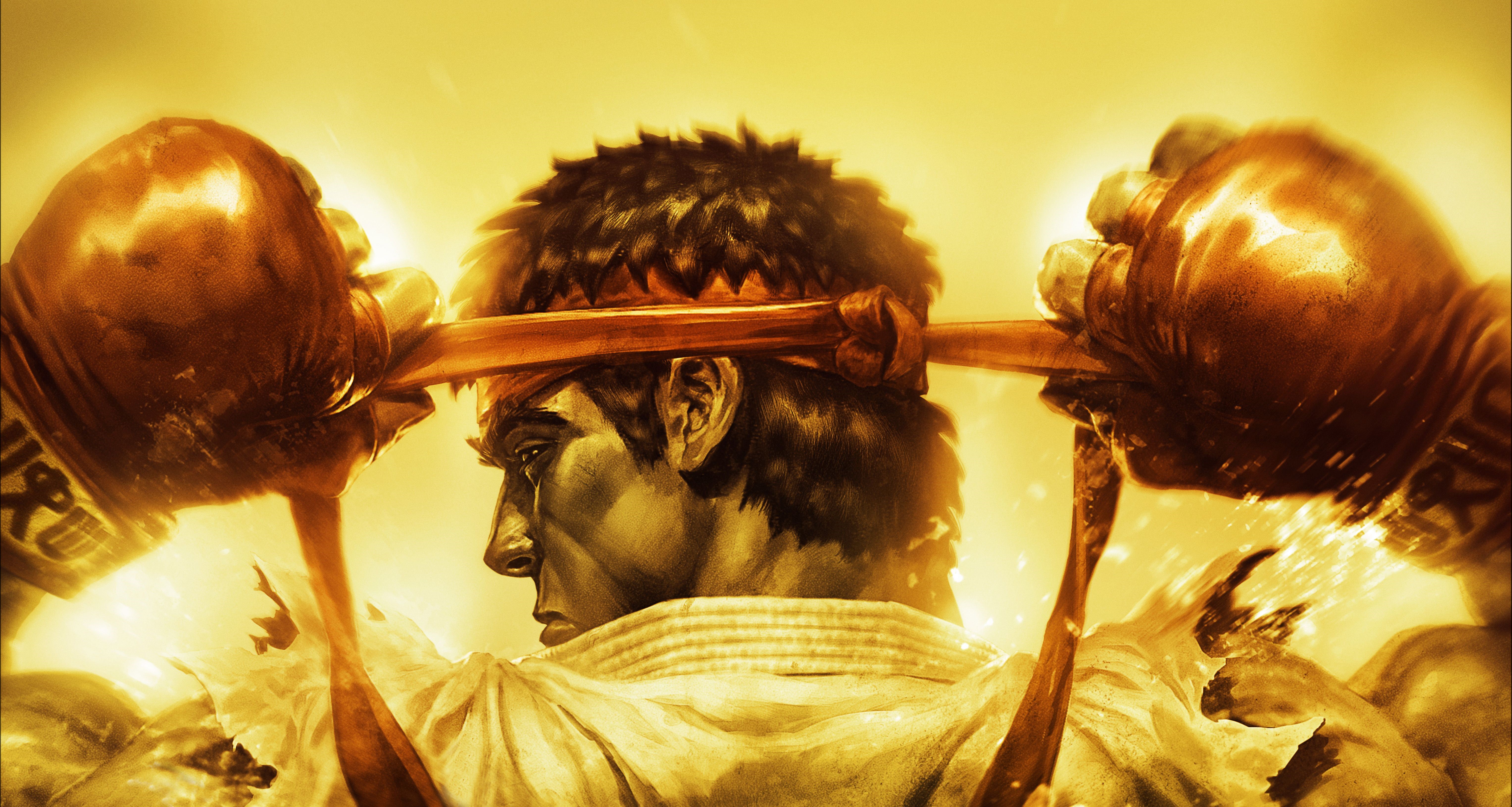 Ryu from Street Fighter preparing for battle HD Wallpaper