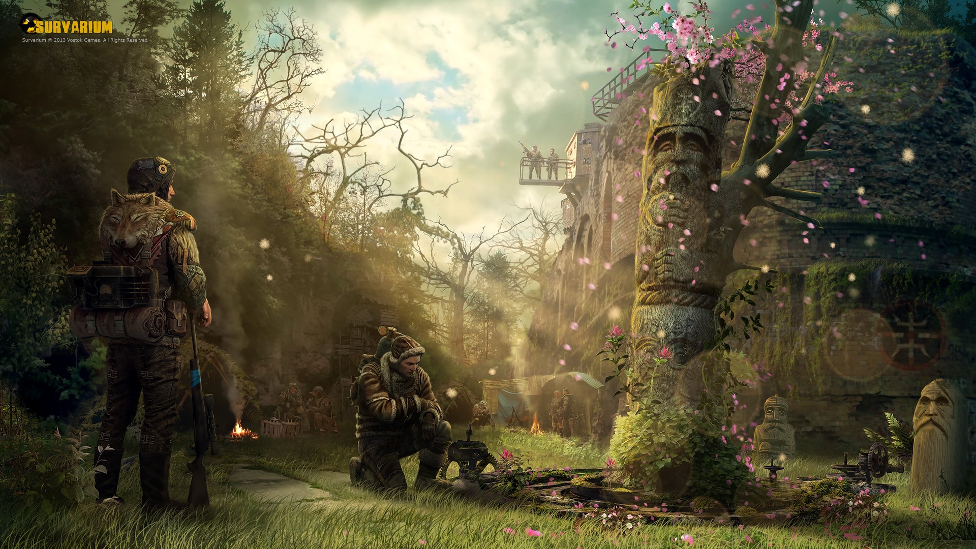 Survarium soldiers in a fantasy forest HD Wallpaper