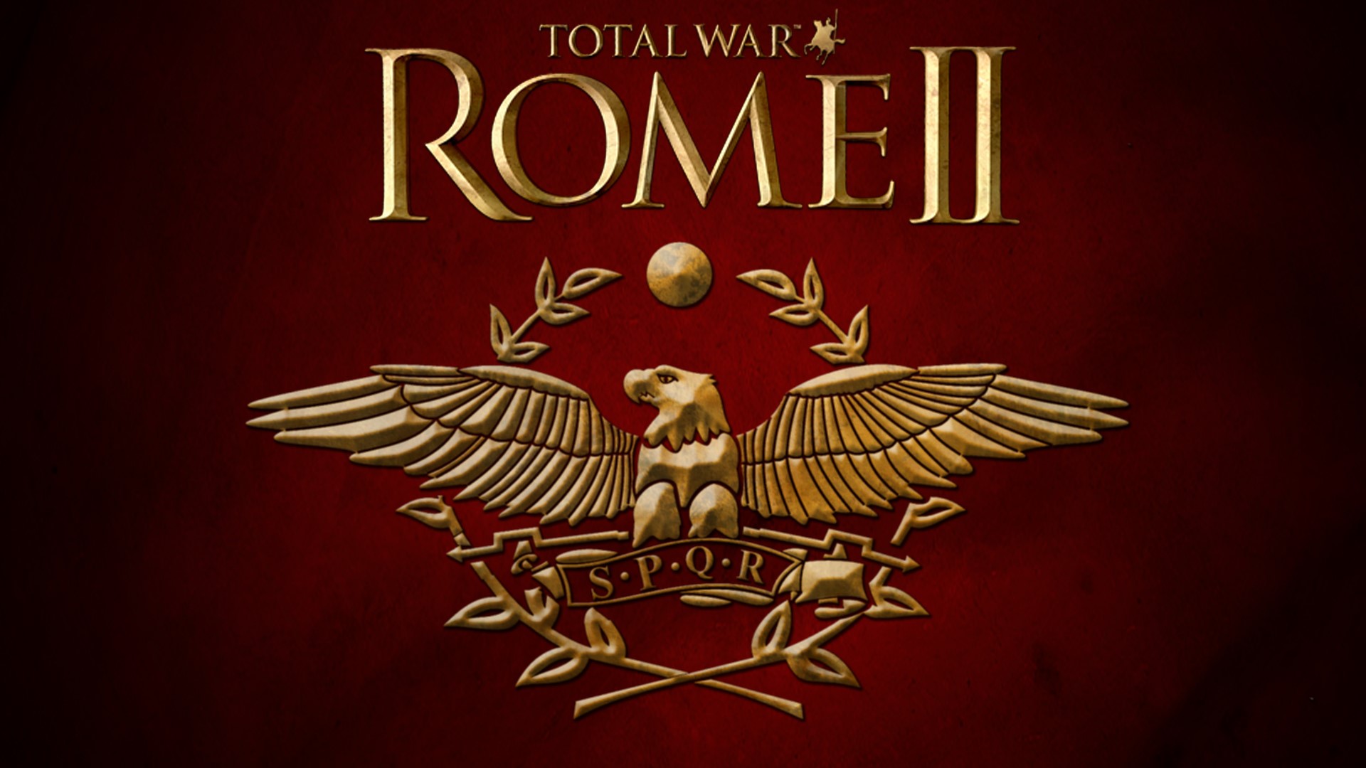 Total War Rome II logo with SPQR eagle emblem HD Wallpaper