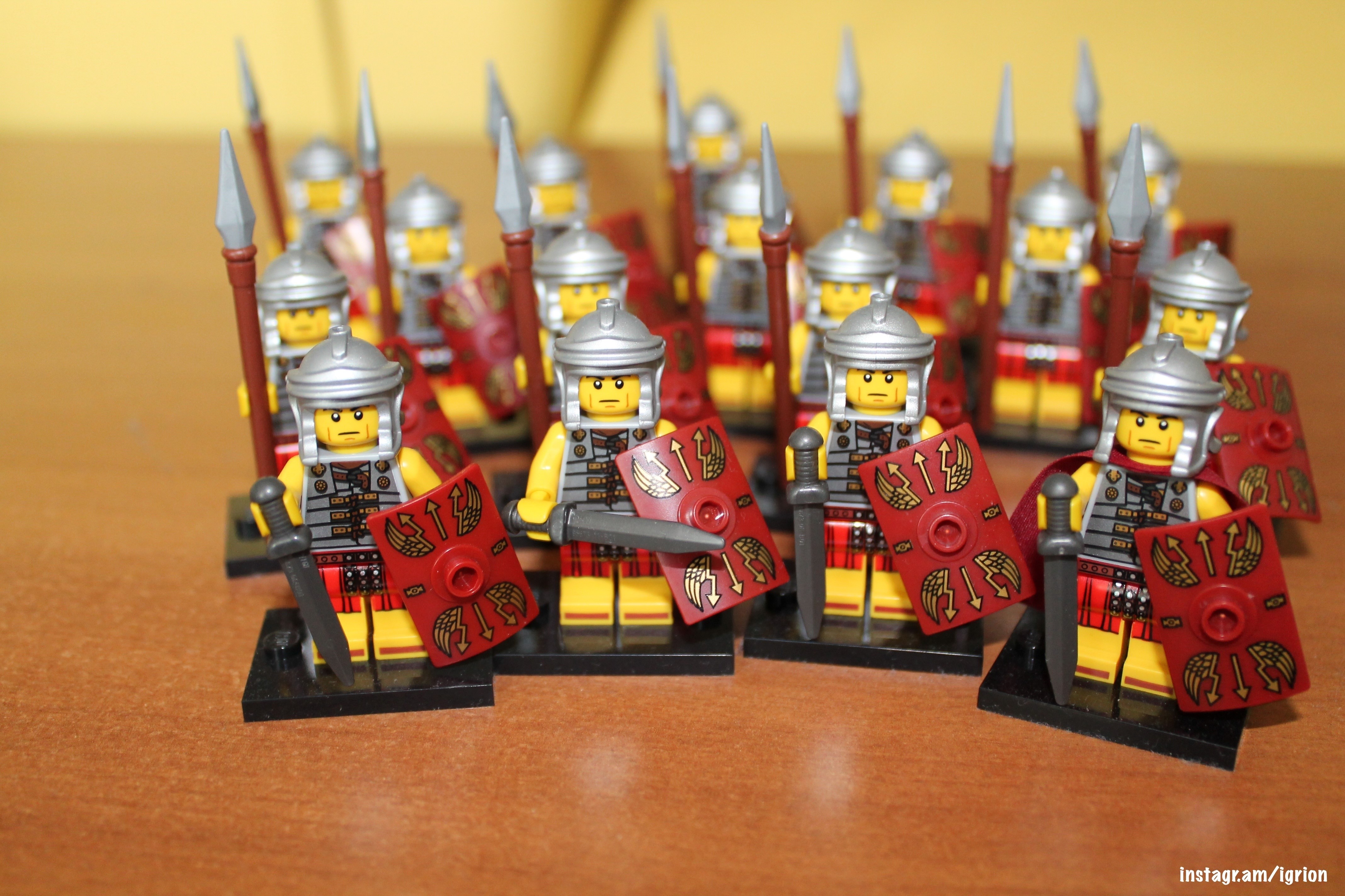 LEGO Roman Soldiers with Shields and Spears HD Wallpaper