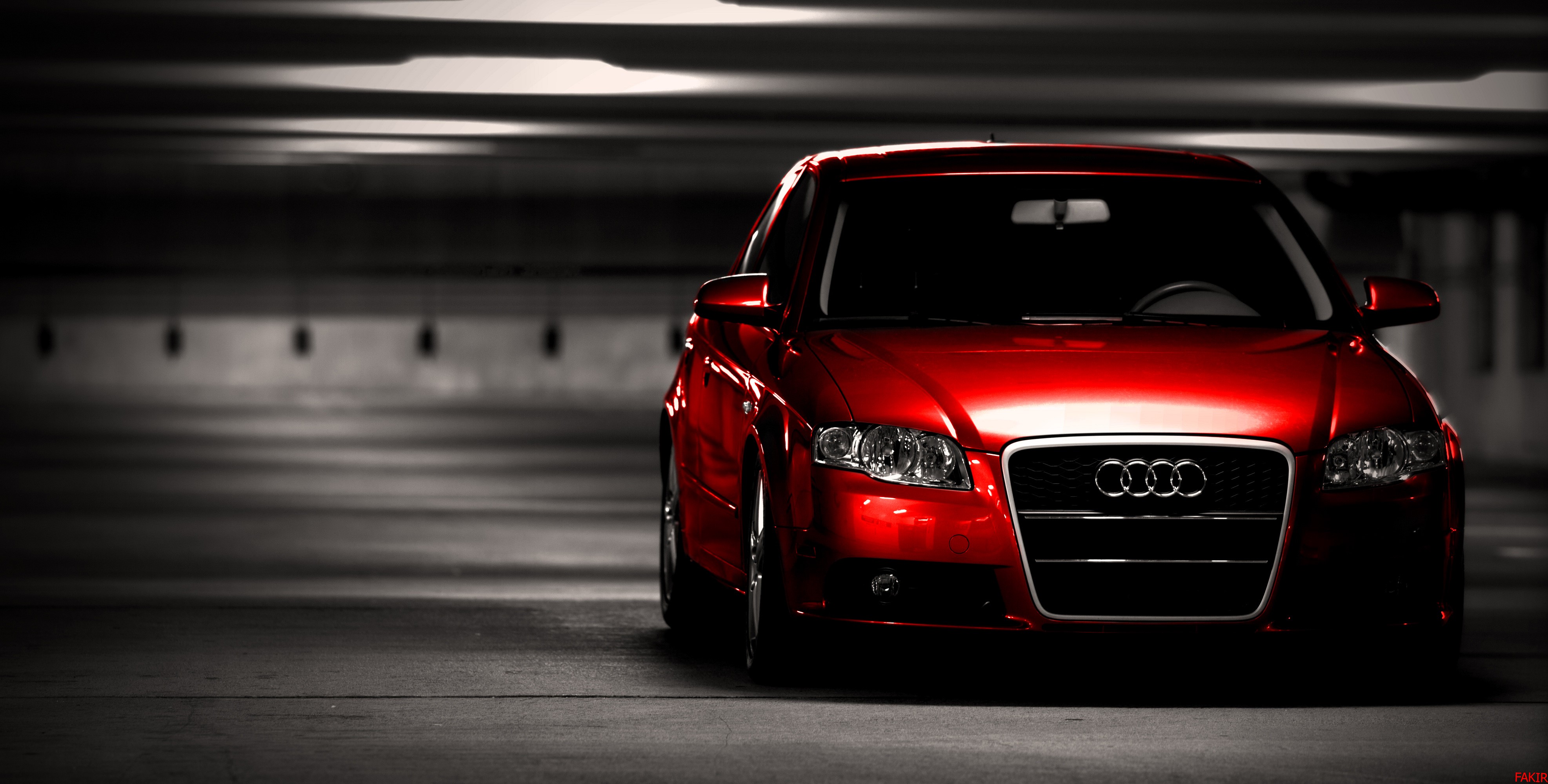 4K Red Audi Front View HD Wallpaper