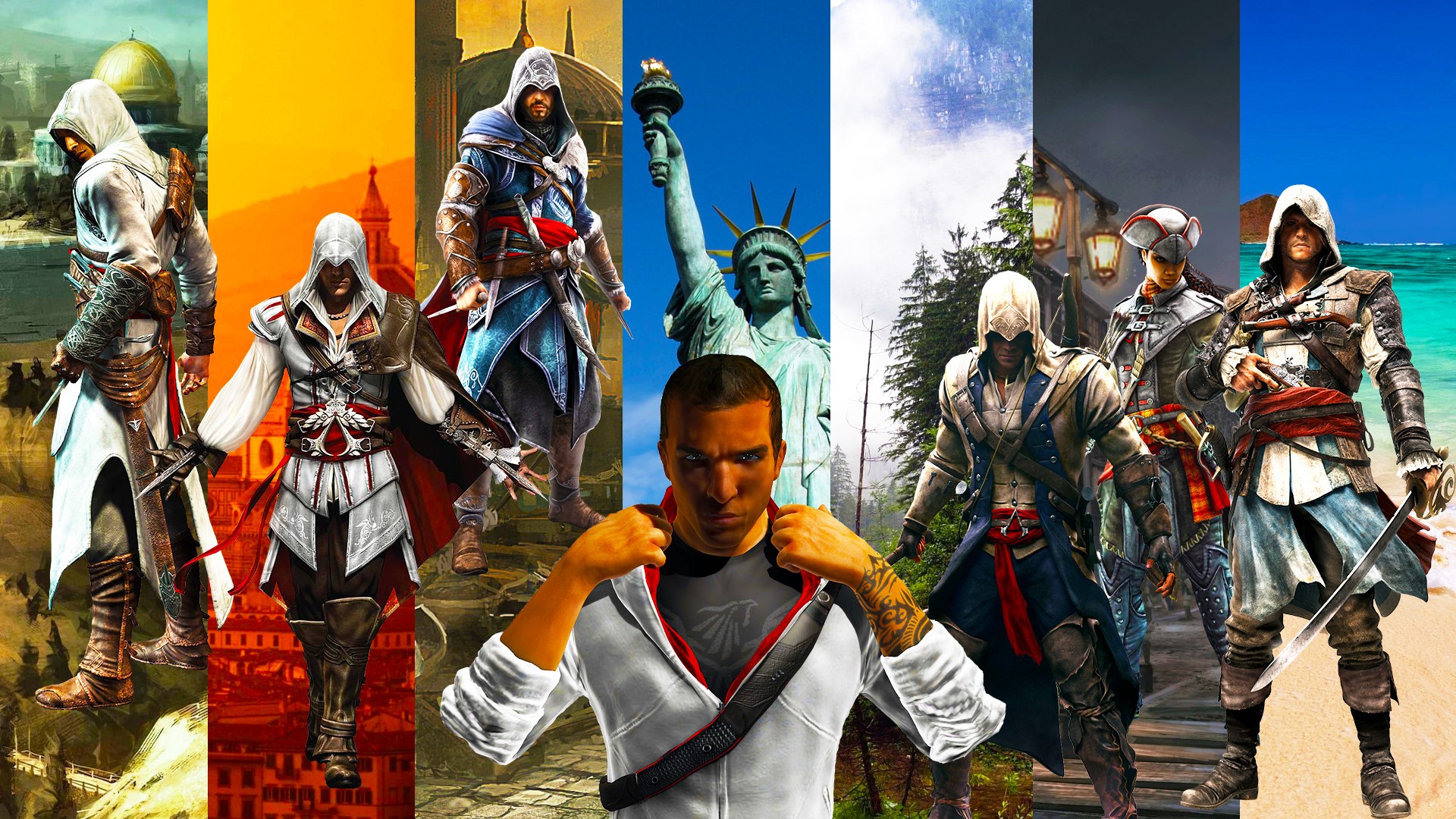 Assassins from the Assassin's Creed franchise HD Wallpaper