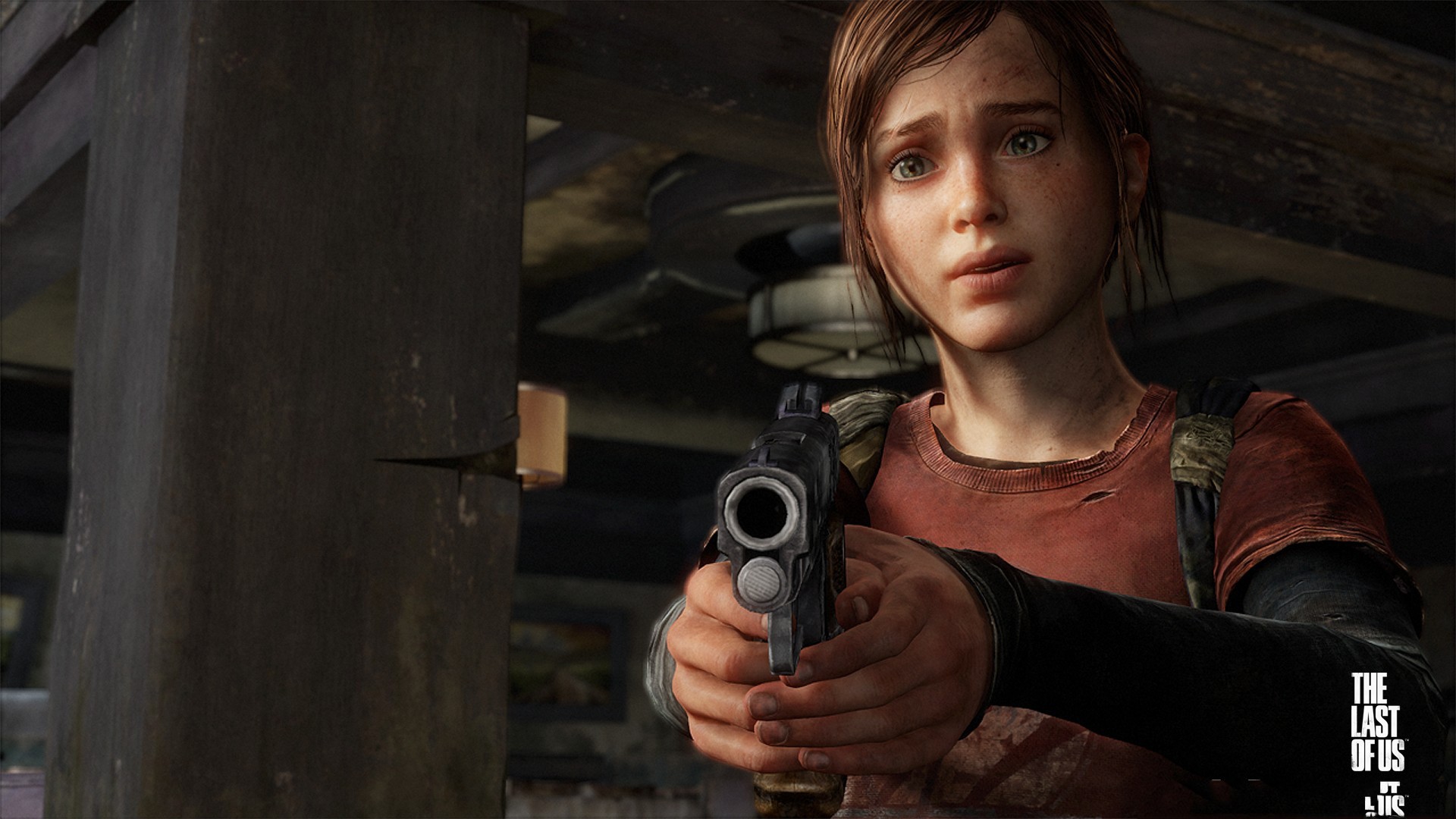 Ellie from The Last of Us holding a pistol HD Wallpaper