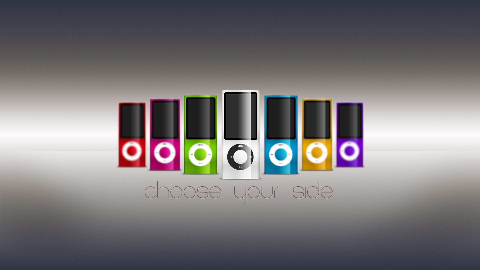 Apple iPod Nanos in various colors HD Wallpaper