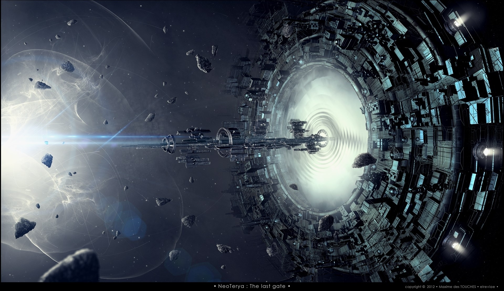 NeoTerya: The Last Gate Sci-Fi Space Station HD Wallpaper