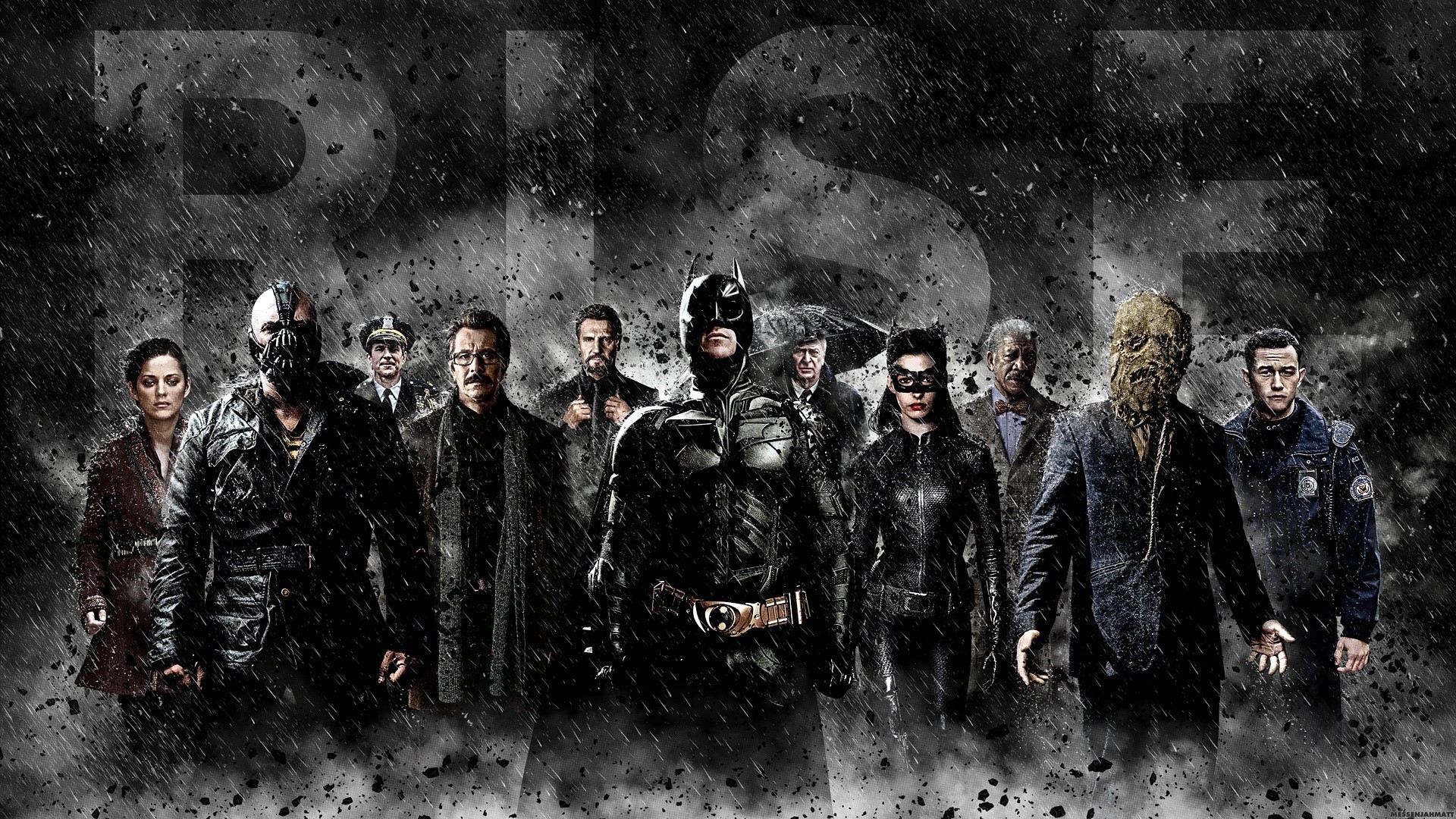 The Dark Knight Rises Characters HD Wallpaper