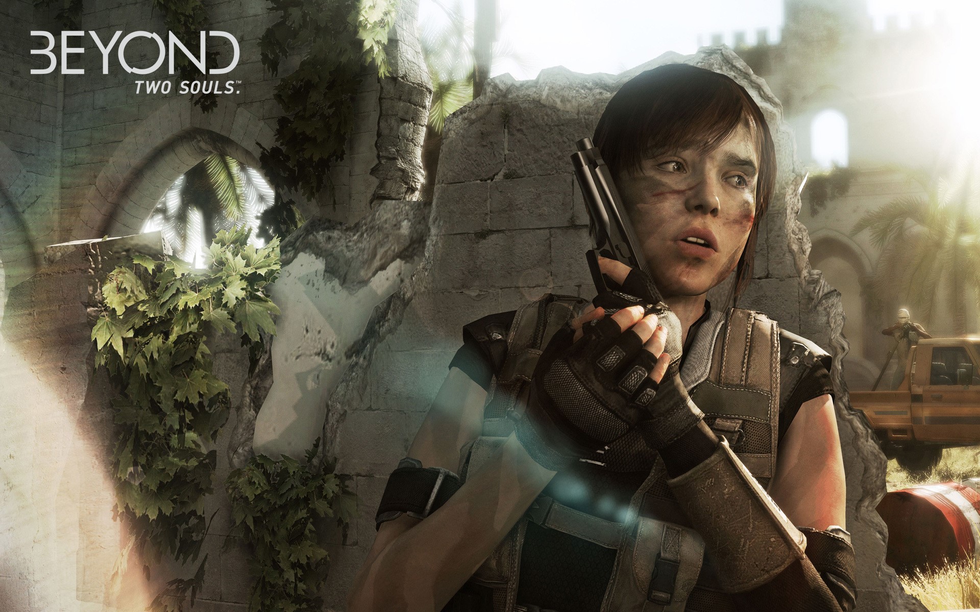 Jodie Holmes from Beyond: Two Souls holding a pistol HD Wallpaper