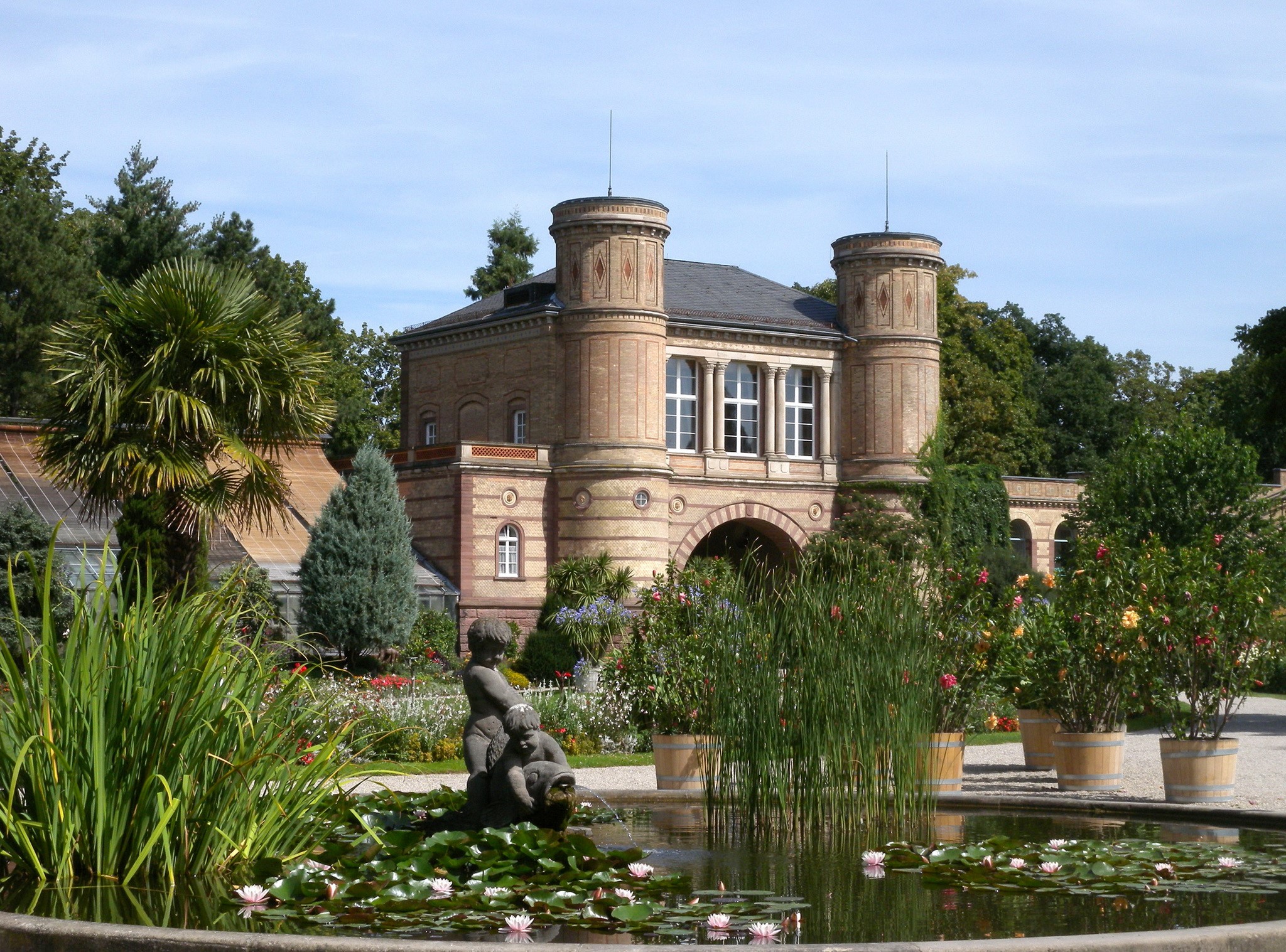 Botanical Gardens Karlsruhe, Germany Pond HD Wallpaper