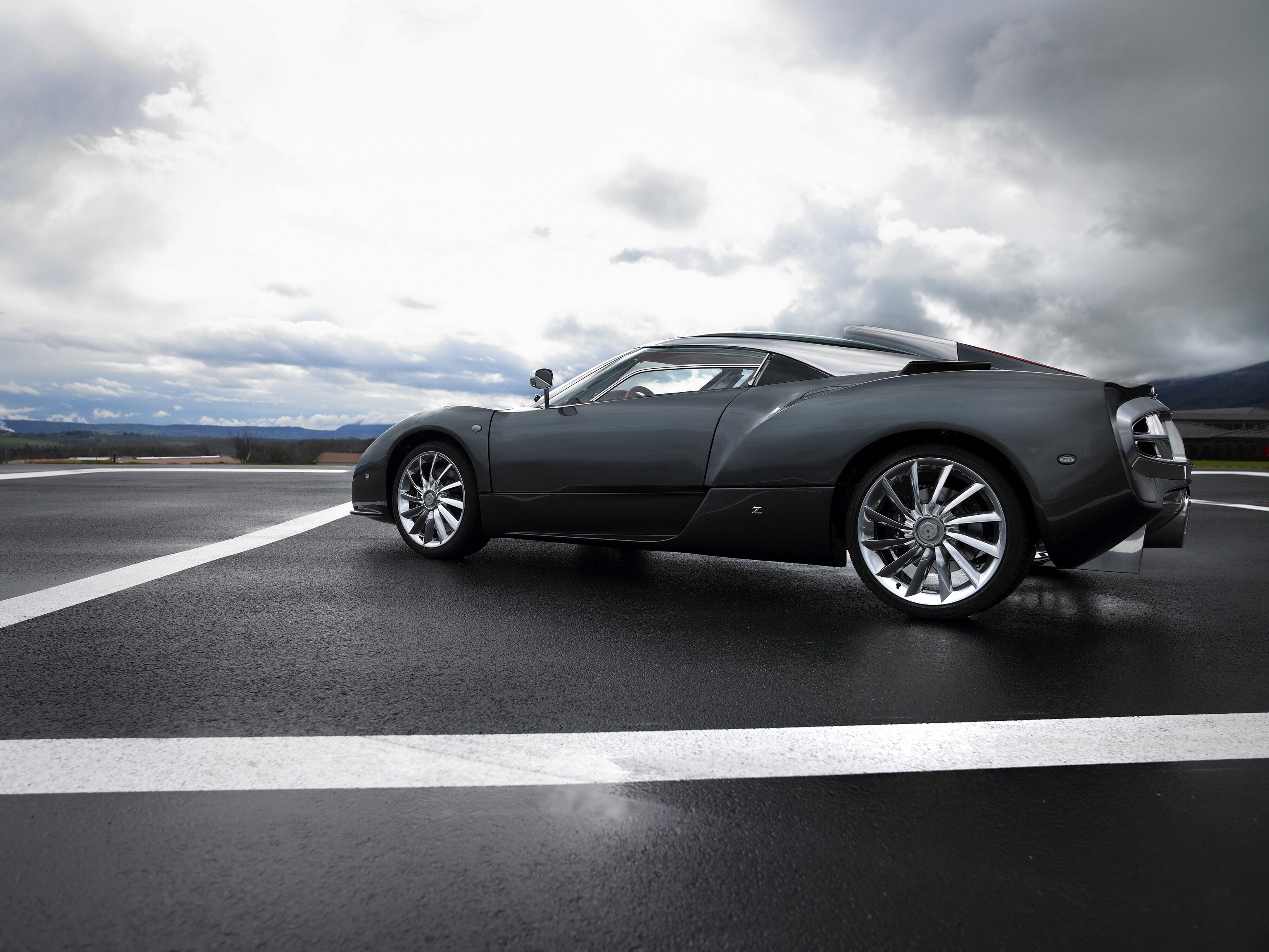 Spyker C12 Zagato on asphalt road HD Wallpaper
