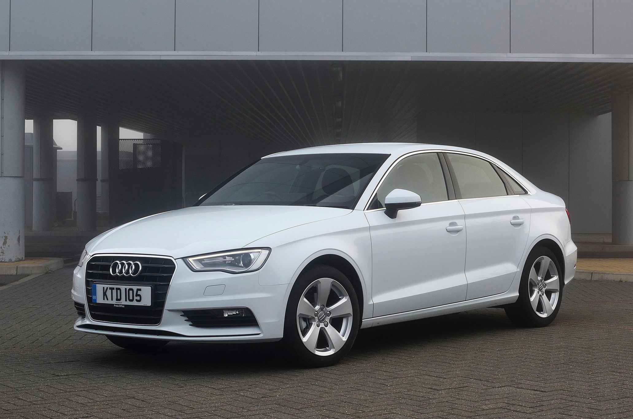 White Audi A3 Saloon Sport HD Wallpaper