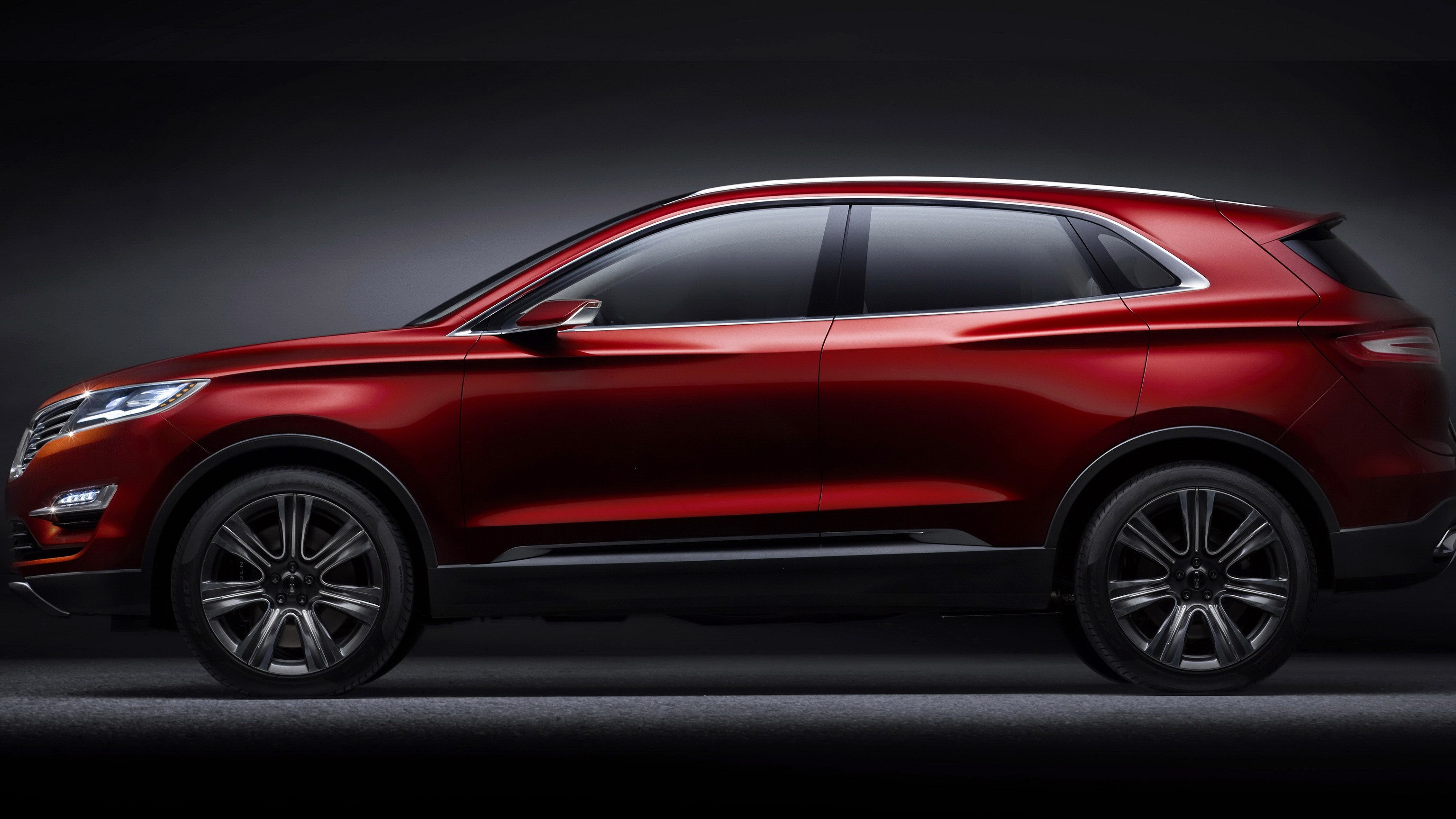 Red Lincoln MKC SUV HD Wallpaper