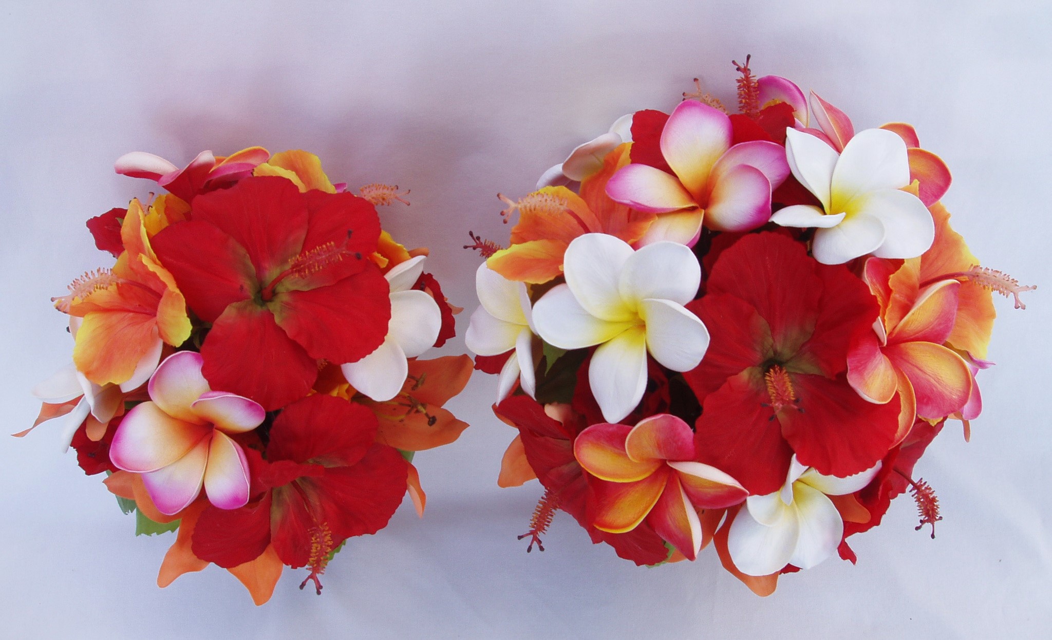 Two bouquets of tropical flowers HD Wallpaper