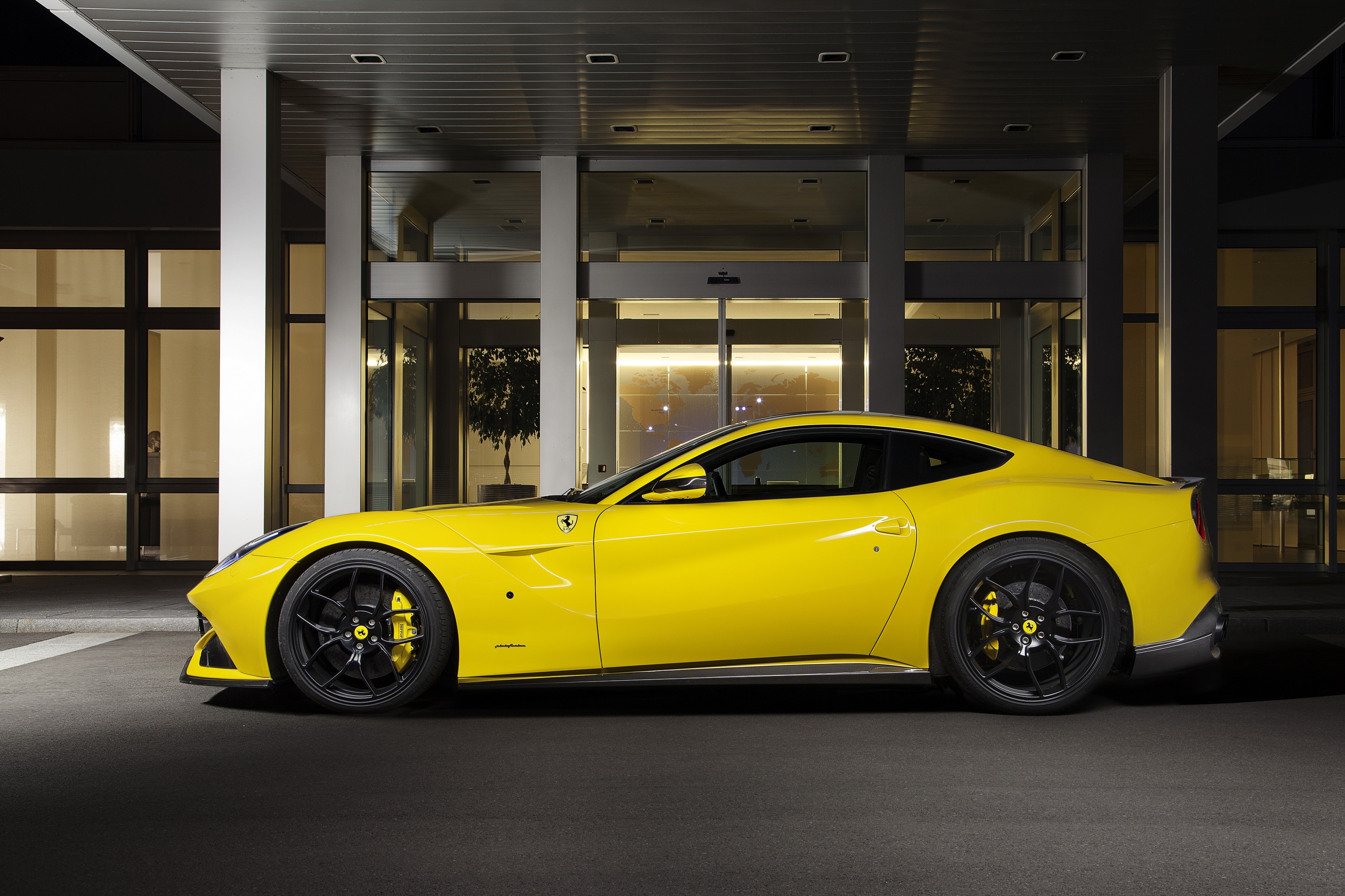 Yellow 2013 Ferrari F12berlinetta Luxury Sports Car HD Wallpaper