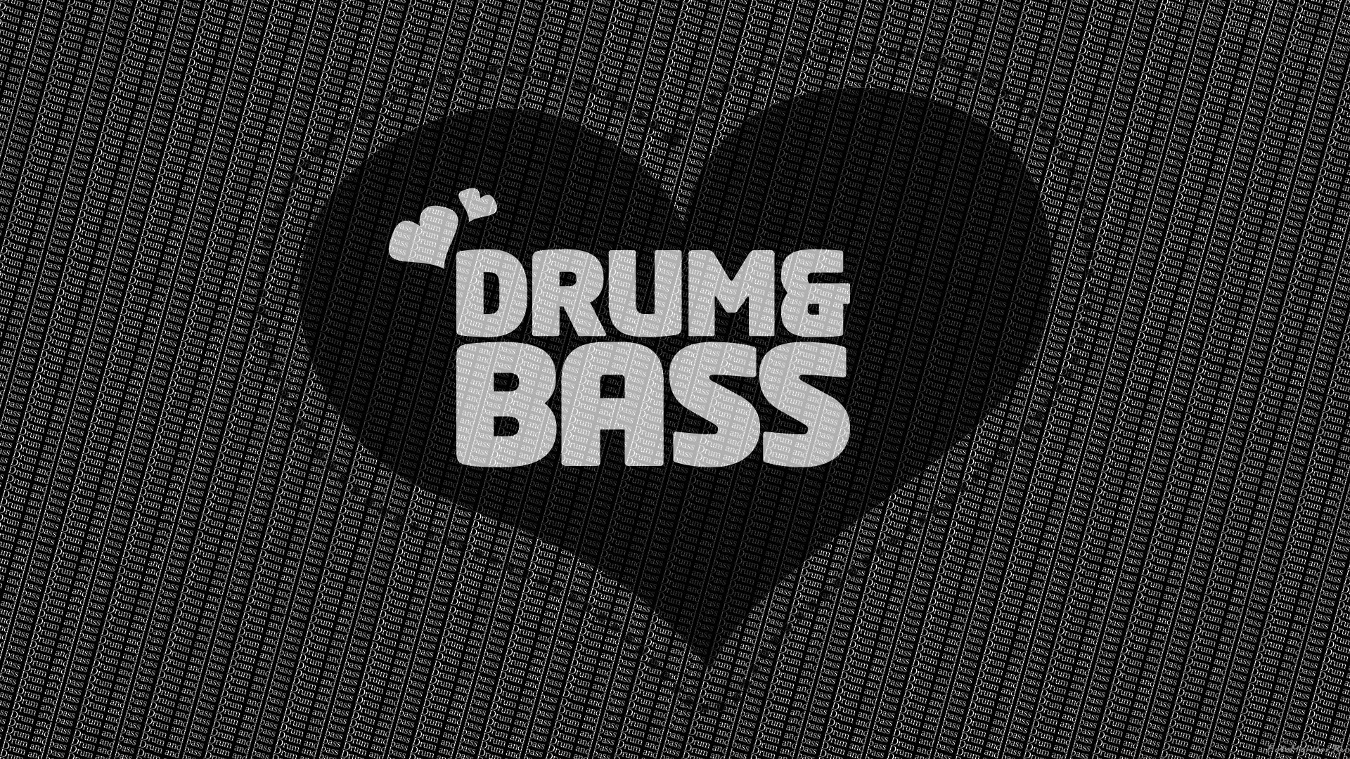 Drum and Bass heart logo HD Wallpaper