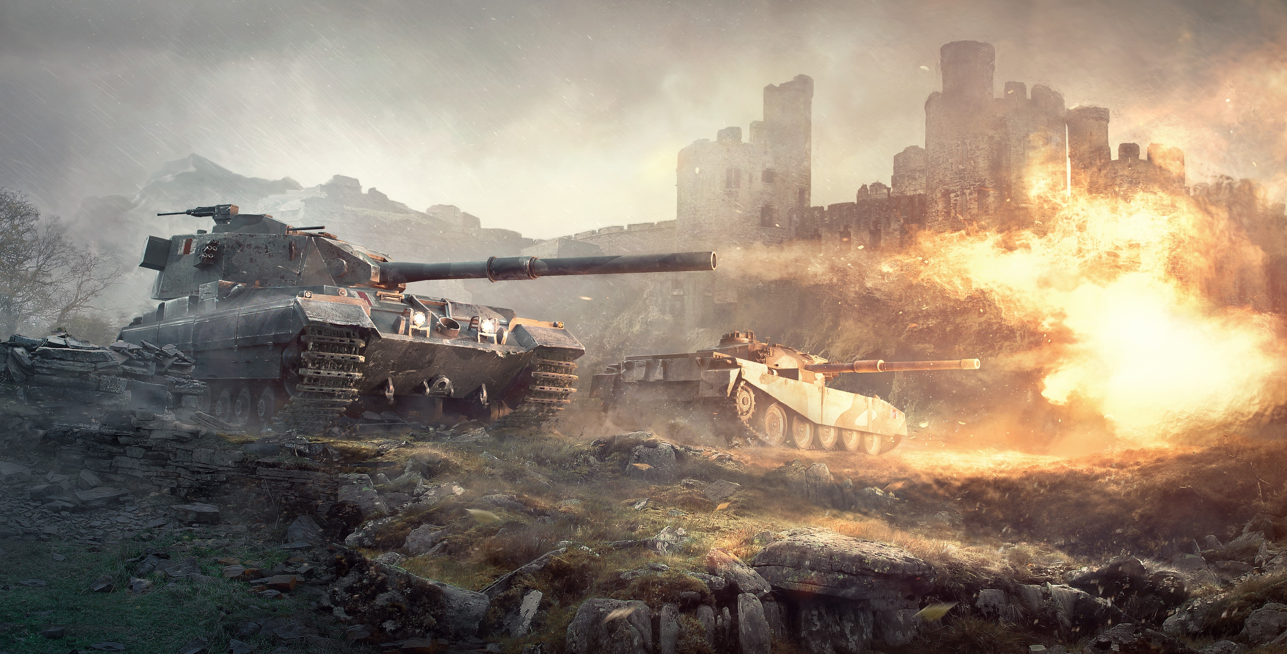 4K World of Tanks Tanks Firing Fire HD Wallpaper