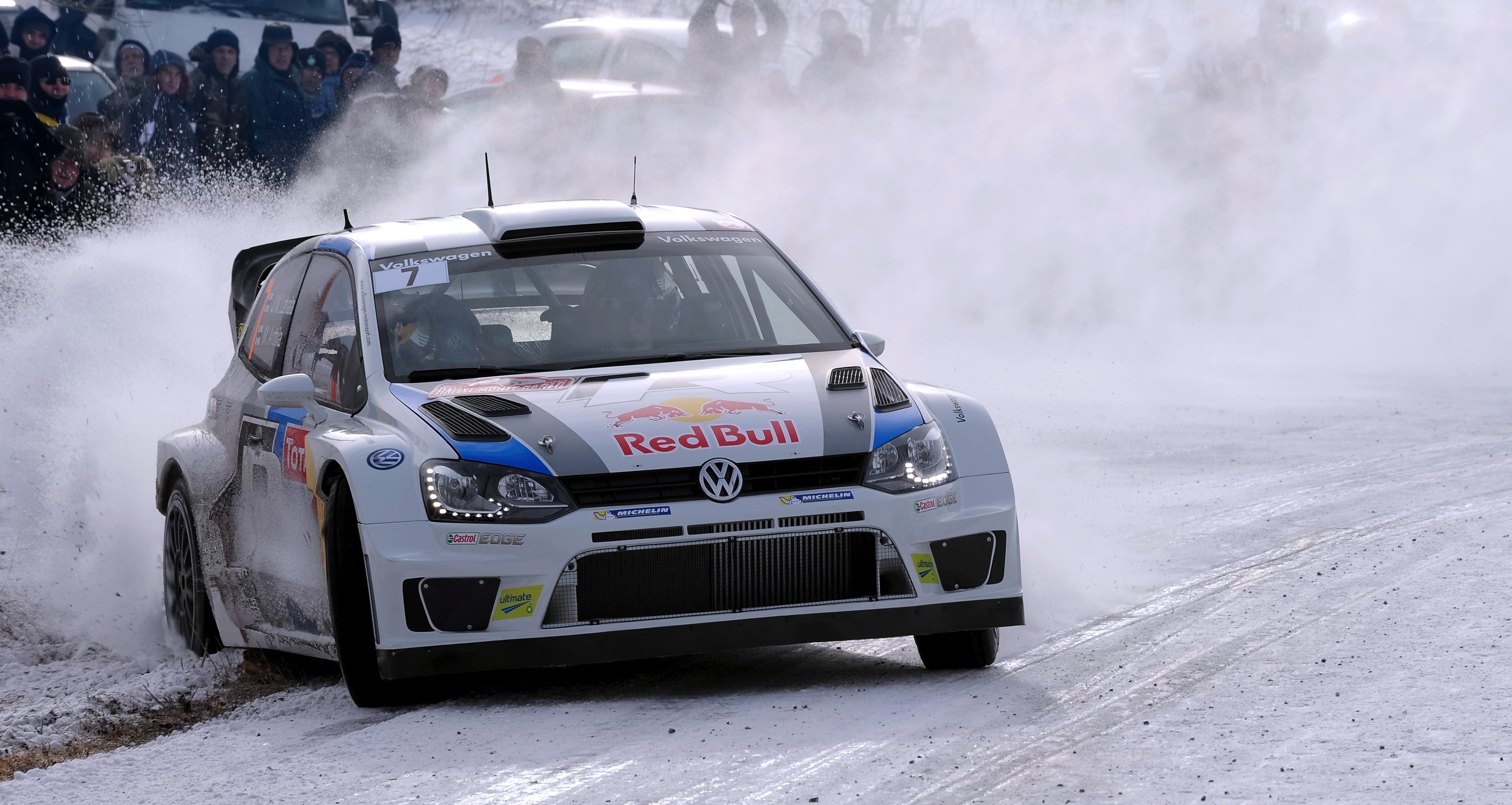 Volkswagen Polo Rally Car on Snow HD Wallpaper