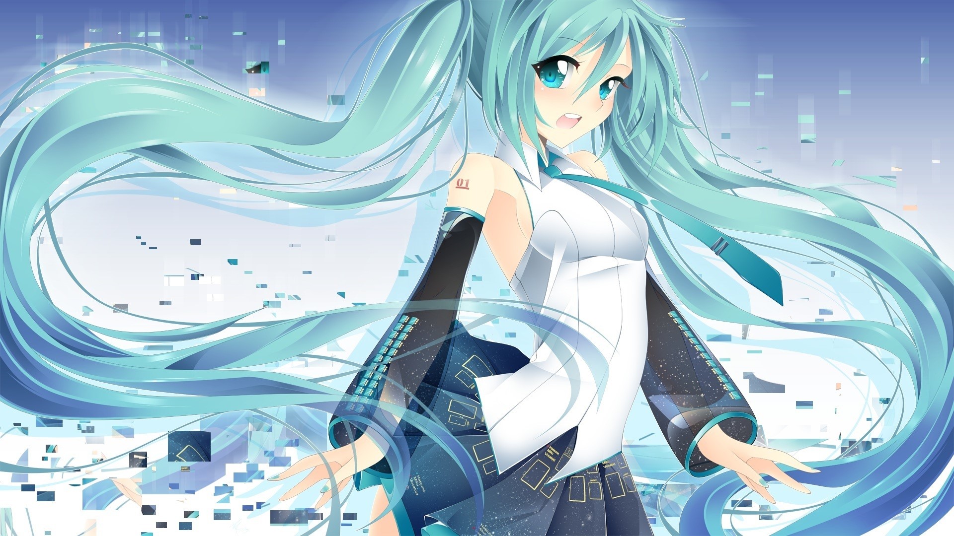 Hatsune Miku from Vocaloid HD Wallpaper