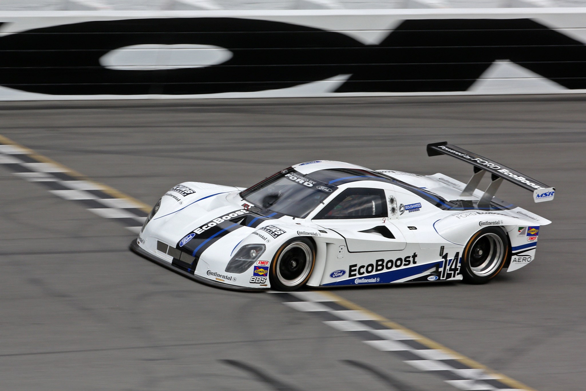 Ford EcoBoost LMP Race Car on Track HD Wallpaper