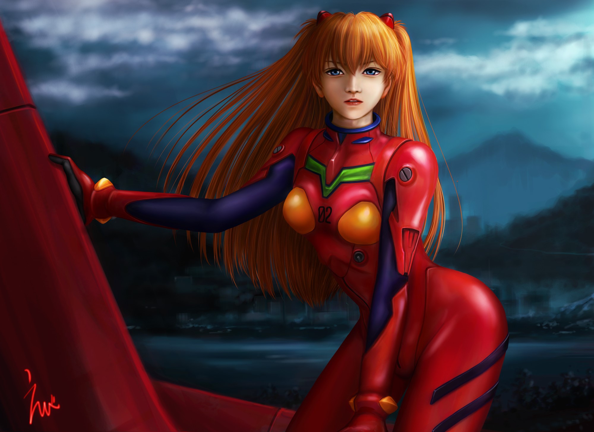 Asuka Langley Soryu from Neon Genesis Evangelion HD Wallpaper